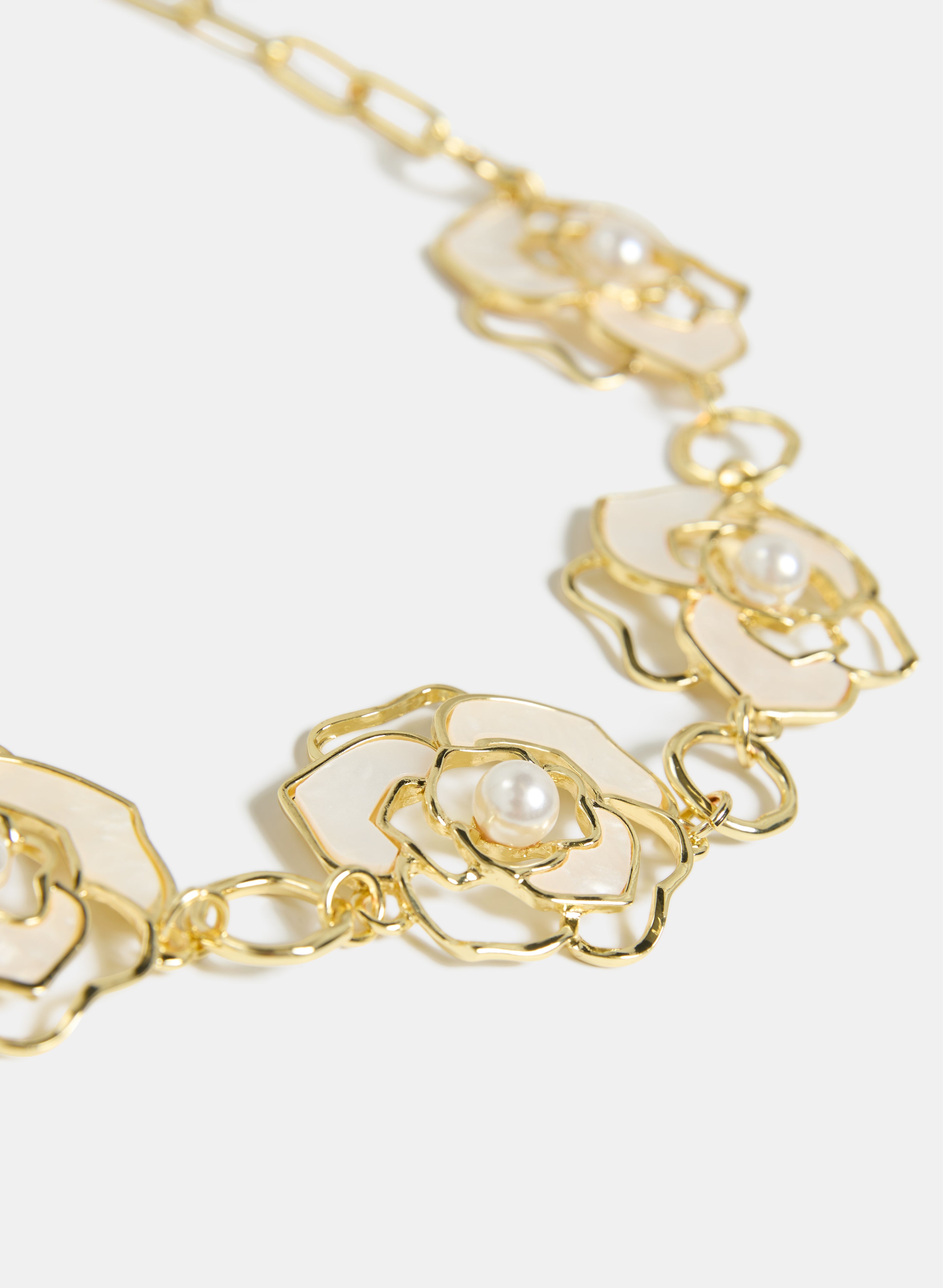 Floral Outline Necklace - Elegant Flower Pendant Jewelry for Women, Perfect for Weddings, Parties & Everyday Wear