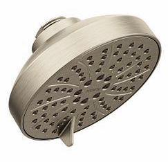 Moen 6512EP15BN 6-Function Low Flow Shower Head - Brushed Nickel Finish | Water-Saving Bathroom Upgrade for Eco-Friendly Homes & Apartments