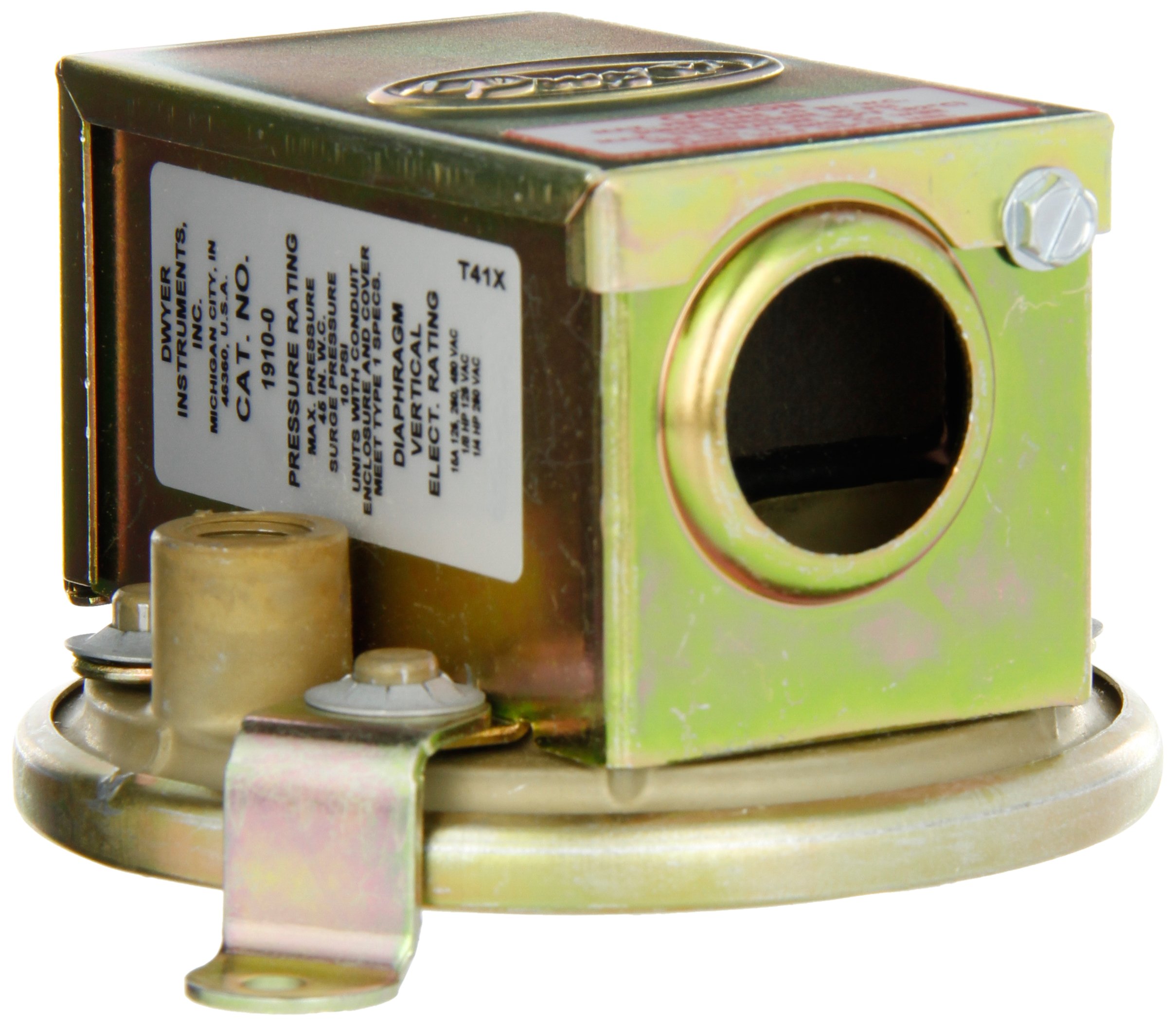 Dwyer Series 1900 Compact Low Differential Pressure Switch with Conduit (0.15-0.55