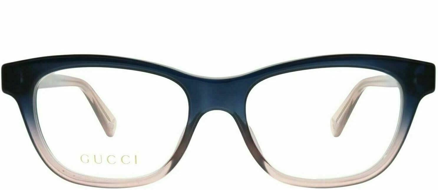 Gucci GG 0372 O 004 Blue Lightweight Acetate Frame Eyeglasses for Women & Men - Fashionable UV Protection Eyewear for Work, Driving & Everyday Use