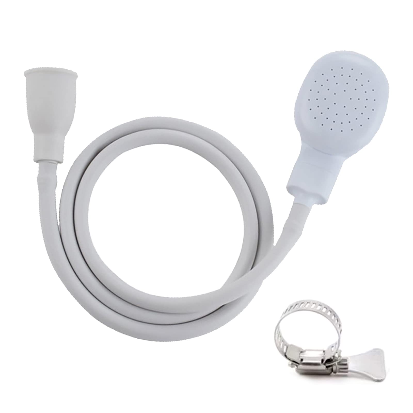 Portable Handheld Pet Shower Head with Stainless Steel Clamp - Adjustable Shower Hose Attachment for Bathtub, Sink & Faucet | Perfect for Dog Bathing, Pet Grooming & Outdoor Cleaning