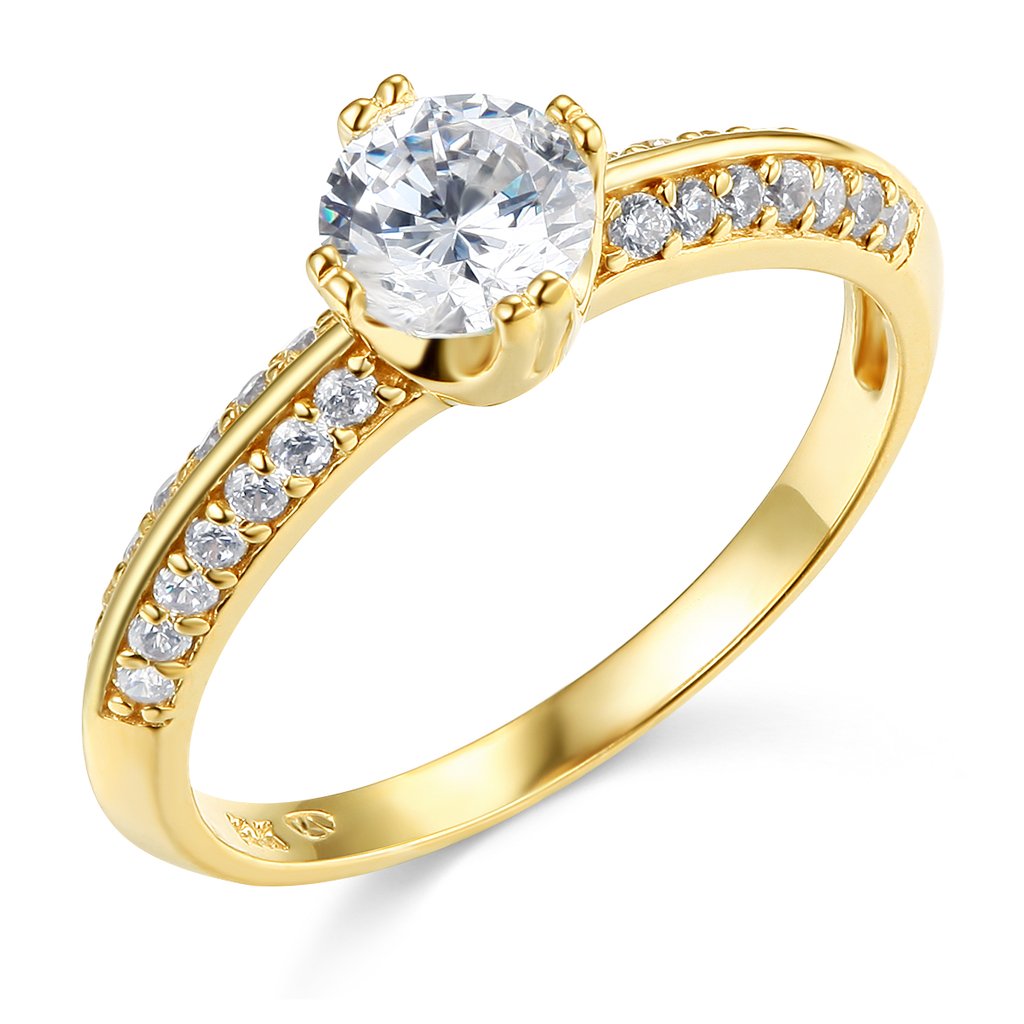 14K Yellow or White Gold Solid Wedding Engagement Ring for Women - Elegant Bridal Jewelry for Proposals, Anniversaries & Special Occasions