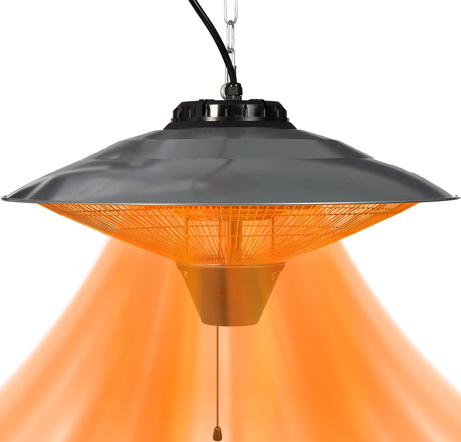 900W/1500W Electric Patio Heater - Waterproof IP24 Infrared Heater for Indoor & Outdoor Use - Ceiling Mounted or Hanging - Perfect for Patios, Garages, and Restaurants