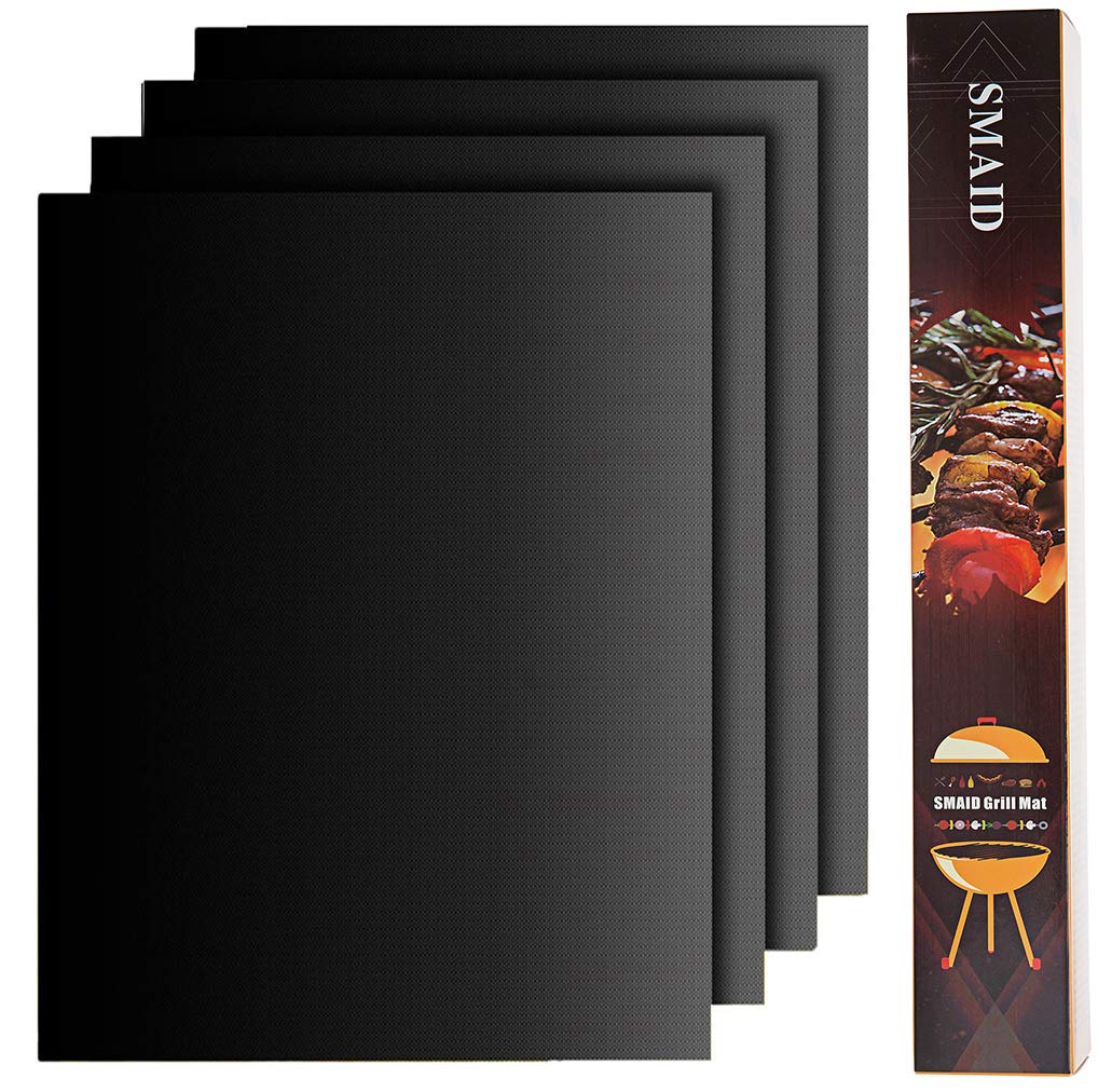 Non-Stick Reusable BBQ Grill Mat for Gas, Charcoal & Electric Grills - 15.75