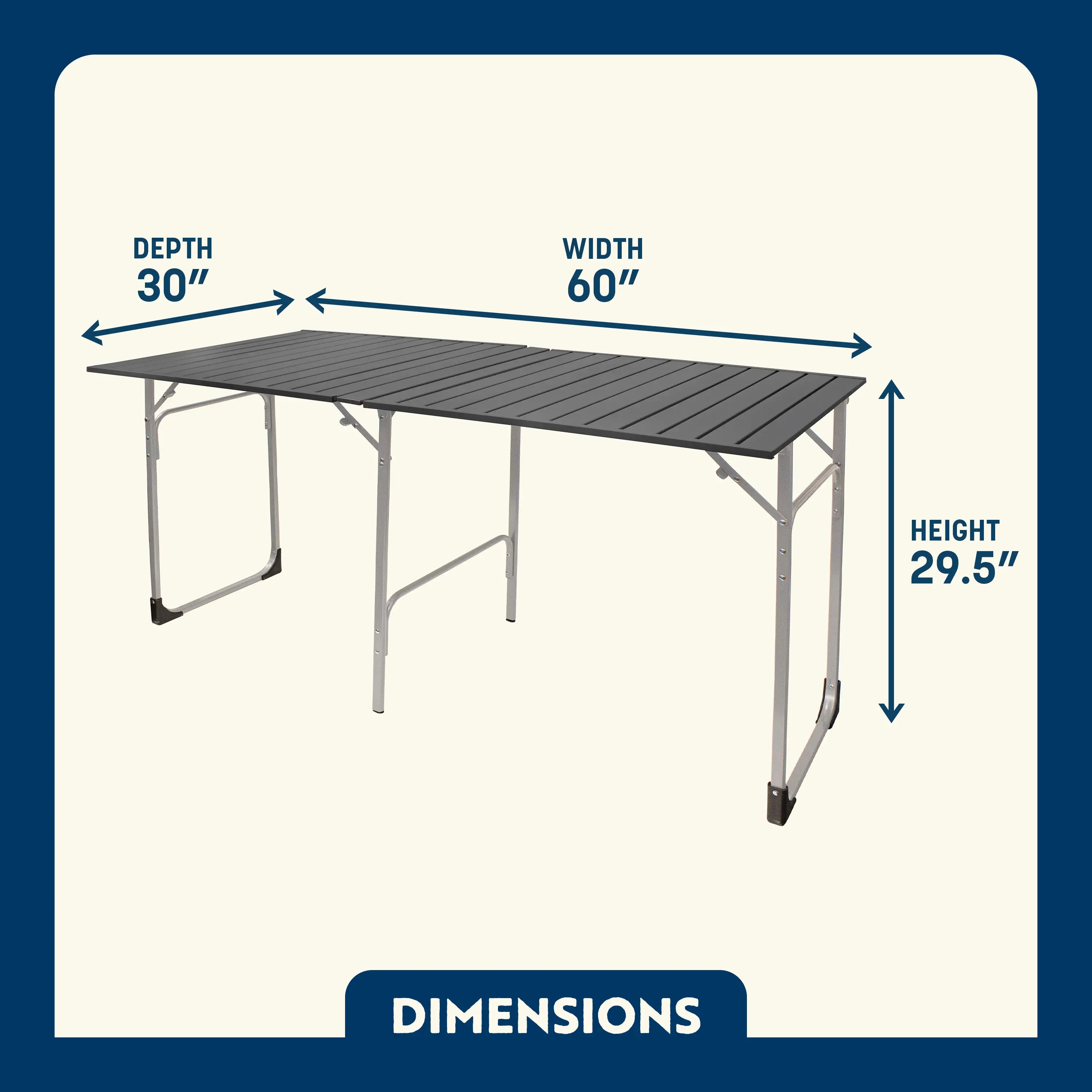 Slim Fold Table XL™ - Portable Folding Table for Camping, Picnics & Small Spaces | Lightweight, Durable & Easy to Store | Perfect for Outdoor, Home & Office Use