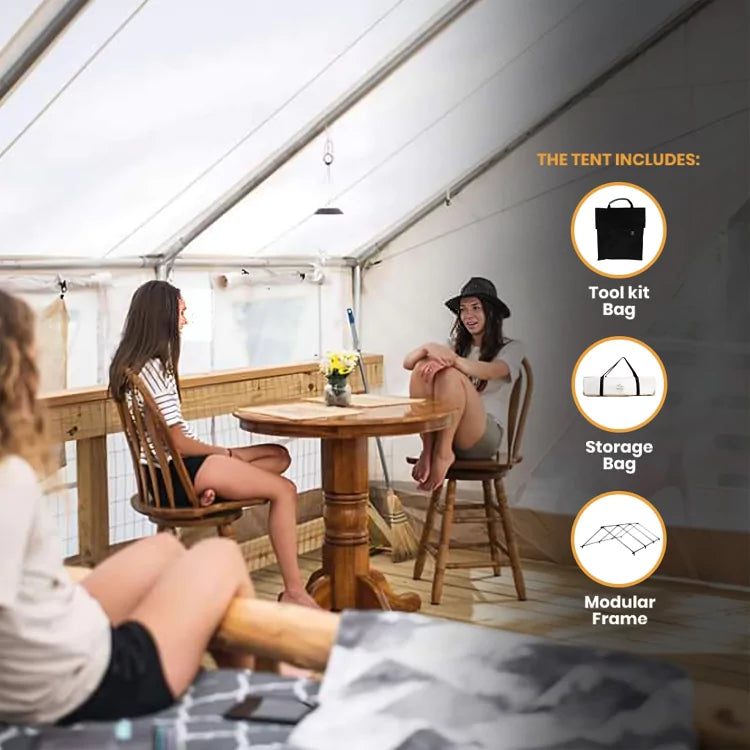 16'x20' Alpha Wall Tent - Durable Waterproof Canvas Camping Tent for Outdoor Adventures, Hunting & Family Camping Trips