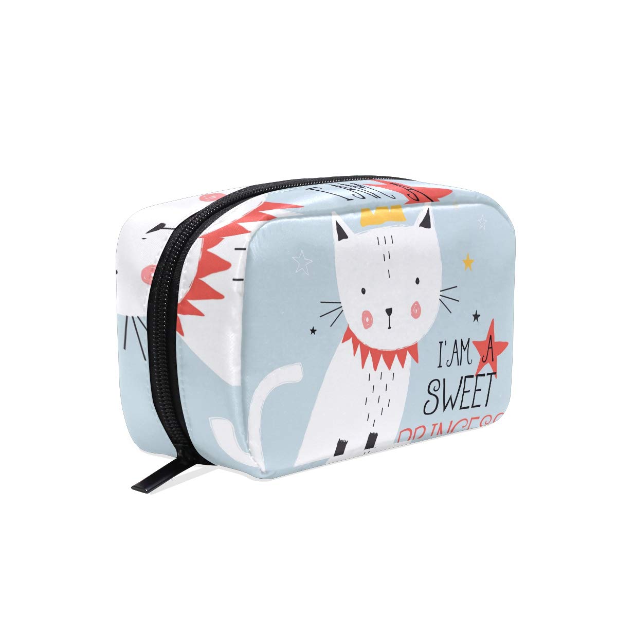 J JOYSAY Cute Nordic Cartoon Cat Makeup Bag for Women - Waterproof Cosmetic Pouch & Travel Toiletry Organizer - Perfect for Daily Use, Gym, Travel and Gift Giving