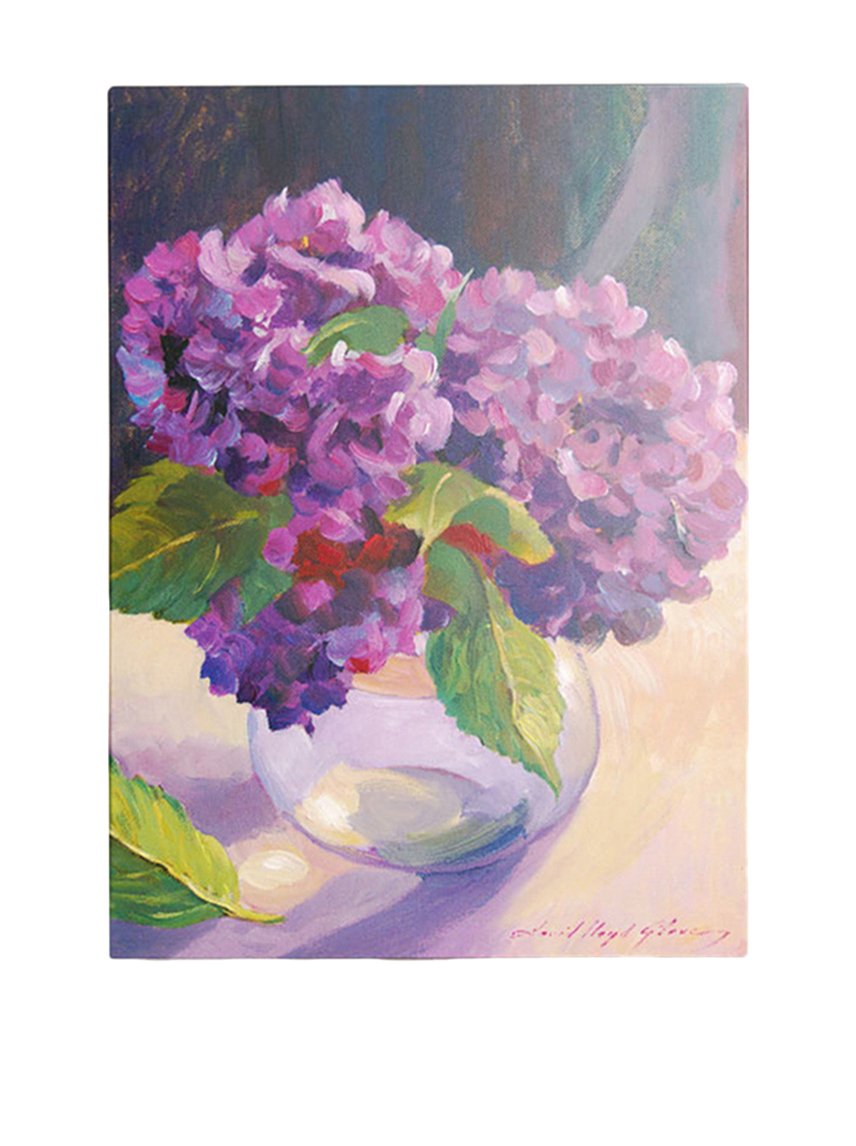 David Lloyd Glover Hydrangea Glass Bowl Canvas Art Print - 35x47 Inch Floral Wall Decor for Living Room, Bedroom & Office - Trademark Fine Art