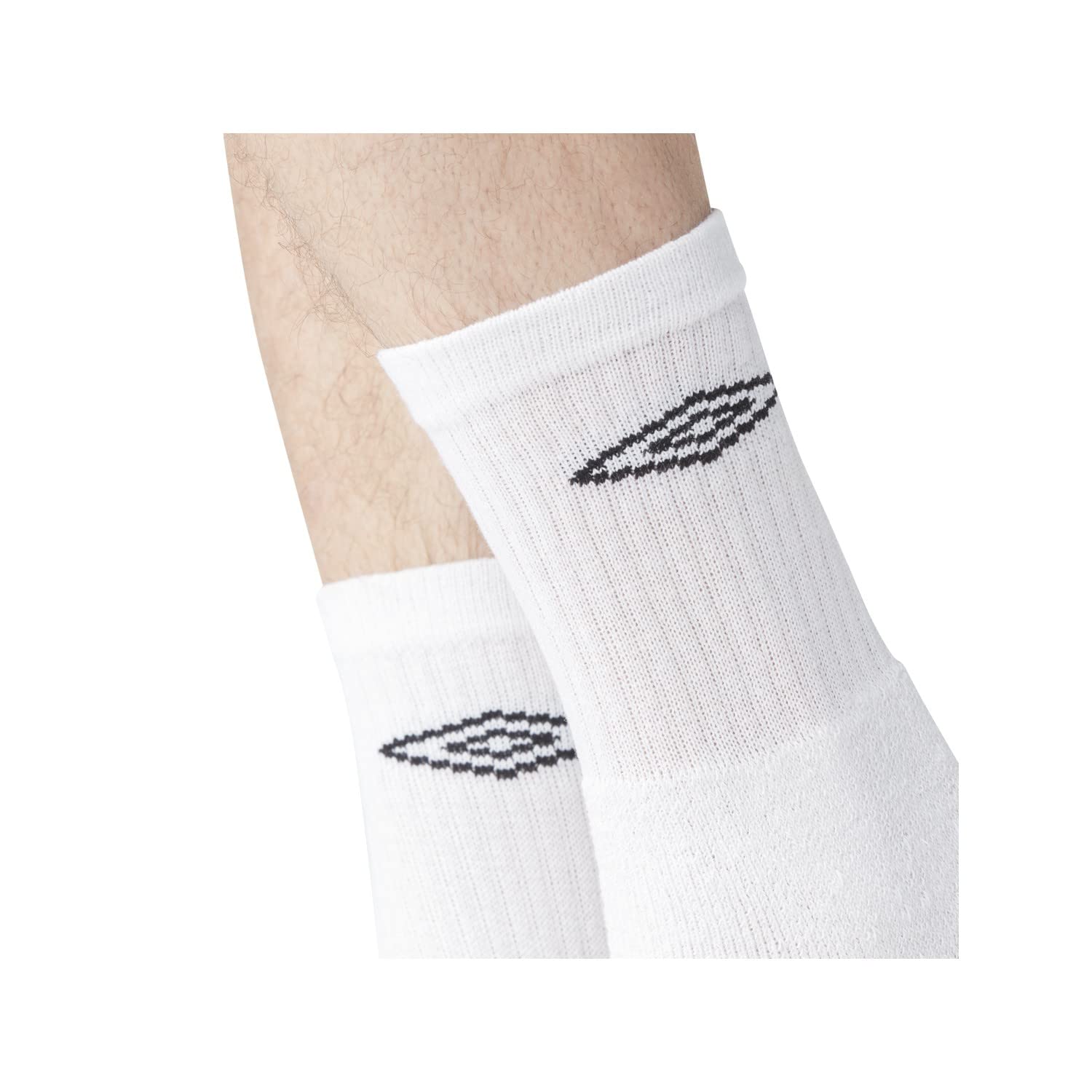 Umbro Men's Athletic Socks - 10 Pack White Crew Socks for Running, Gym & Casual Wear - Moisture Wicking Comfort Socks for Sports & Everyday Use