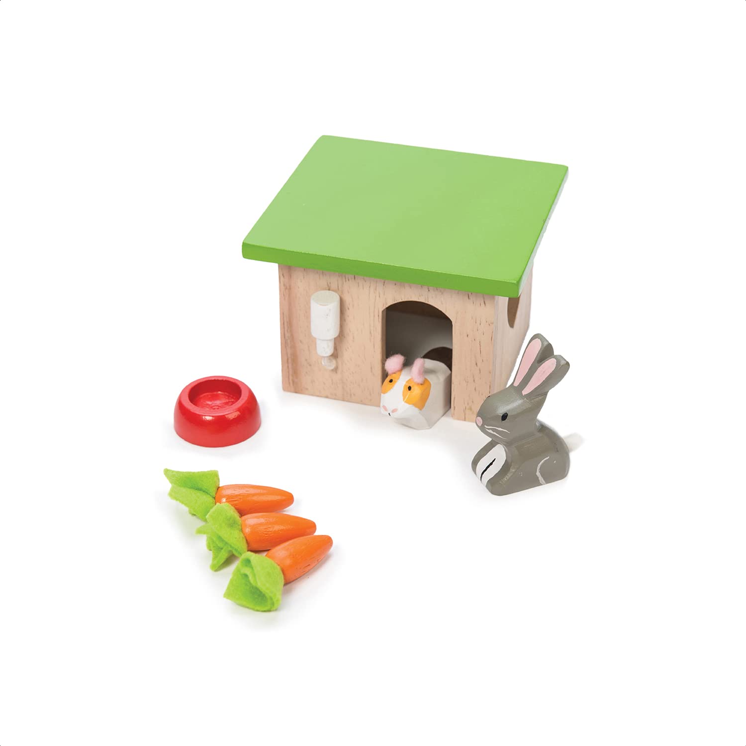 Wooden Daisylane Bunny Dollhouse Set for Girls - Ages 3+ | Perfect for Pretend Play