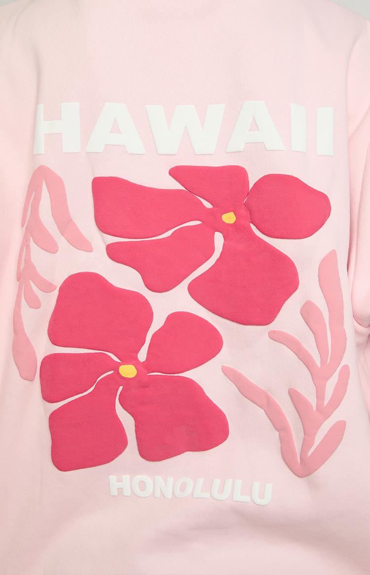 Beginning Pink Hawaii Hoodie - Soft & Cozy Pullover Sweatshirt for Women | Perfect for Casual Wear, Travel & Loungewear