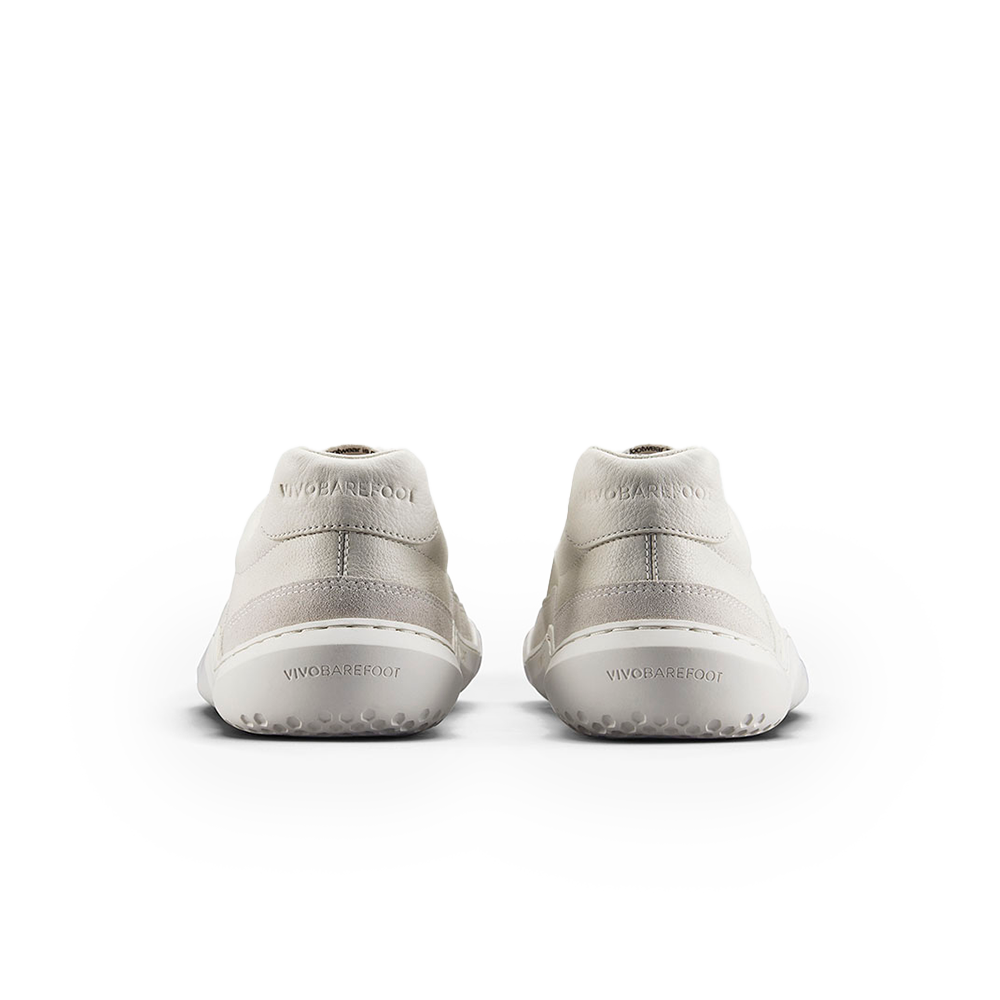 Vivobarefoot Gobi II Men's Premium Leather Sneakers - Breathable & Lightweight Walking Shoes for Outdoor Activities & Casual Wear (Vaporous Grey)