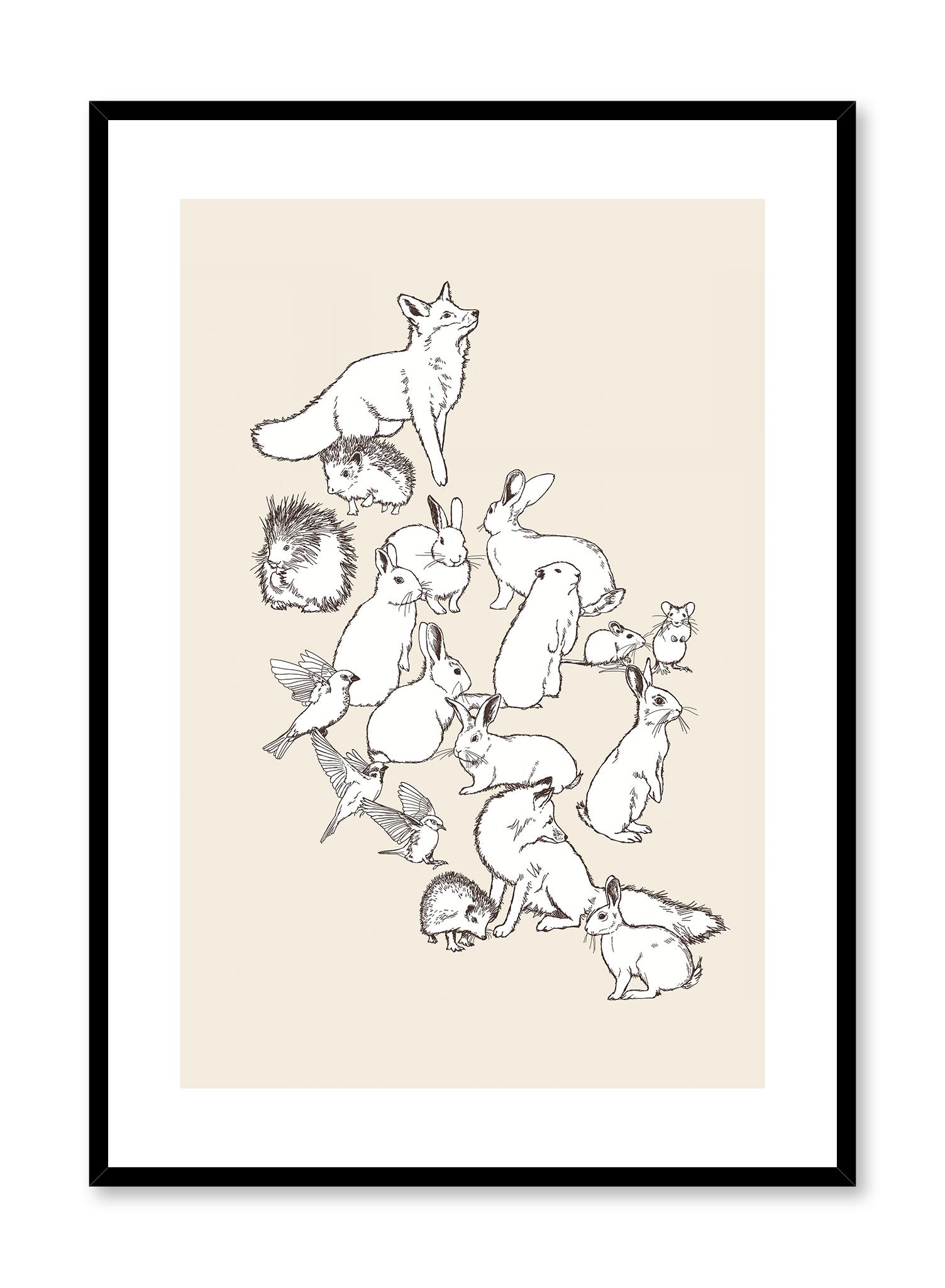 Winnie the Pooh Hundred Acre Wood Poster - Vintage Disney Wall Art Decor for Kids Room, Nursery, or Playroom