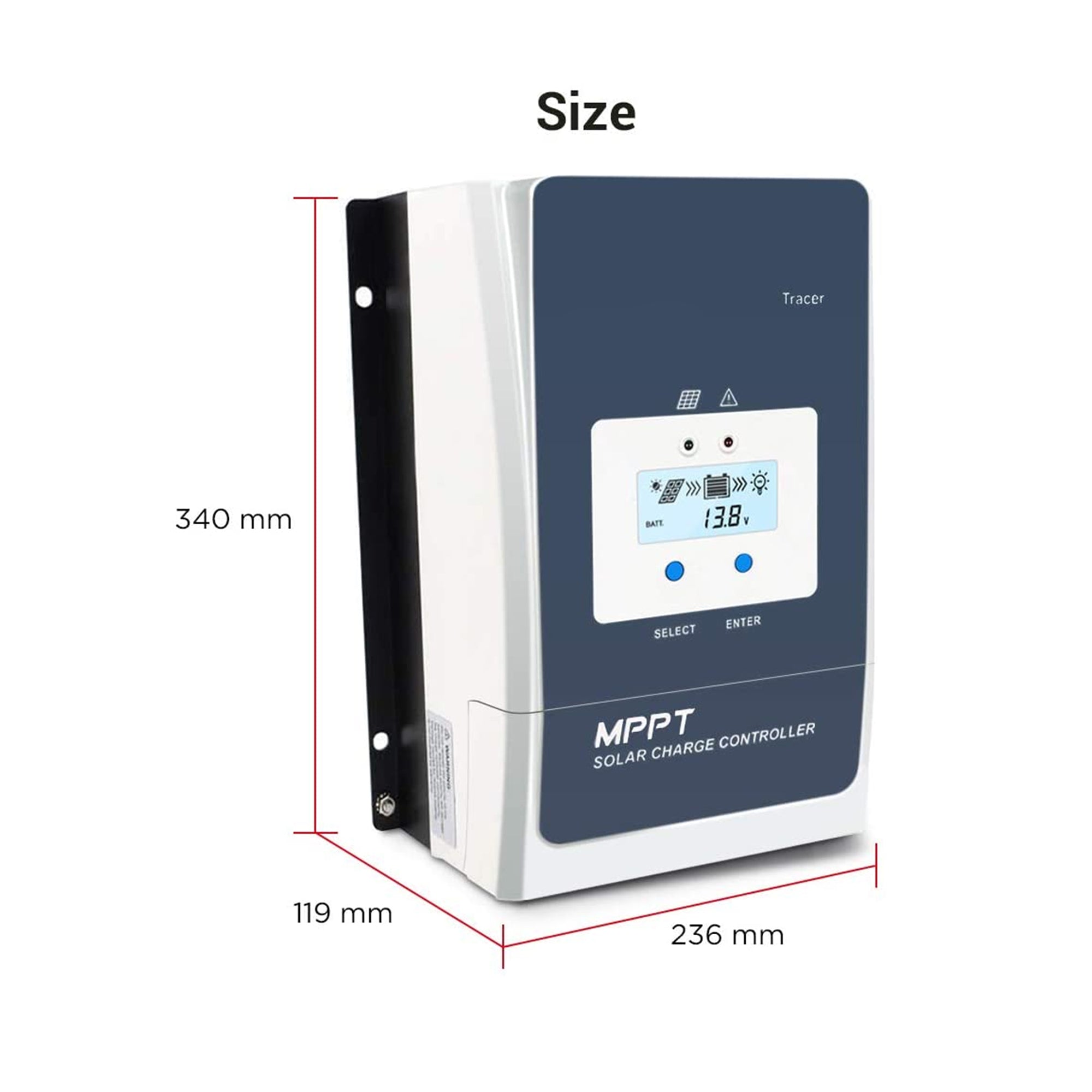 ACOPOWER 60A MPPT Solar Charge Controller for RV, Boat, Off-Grid Systems - High Efficiency Solar Panel Regulator with LCD Display | Perfect for Camping, Marine & Home Solar Power