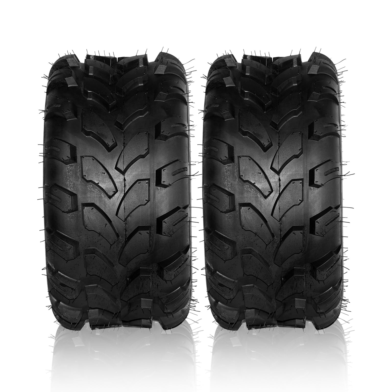 20X9.50-8 ATV Tires - 4 Ply Tubeless All Terrain Mud Tires (Set of 2) for Off-Road Adventures & Trail Riding