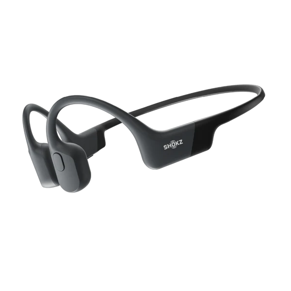 Shokz OpenRun Black - Wireless Bone Conduction Headphones for Running, Cycling & Workouts - Sweatproof & Lightweight Sport Earphones for Active Lifestyles