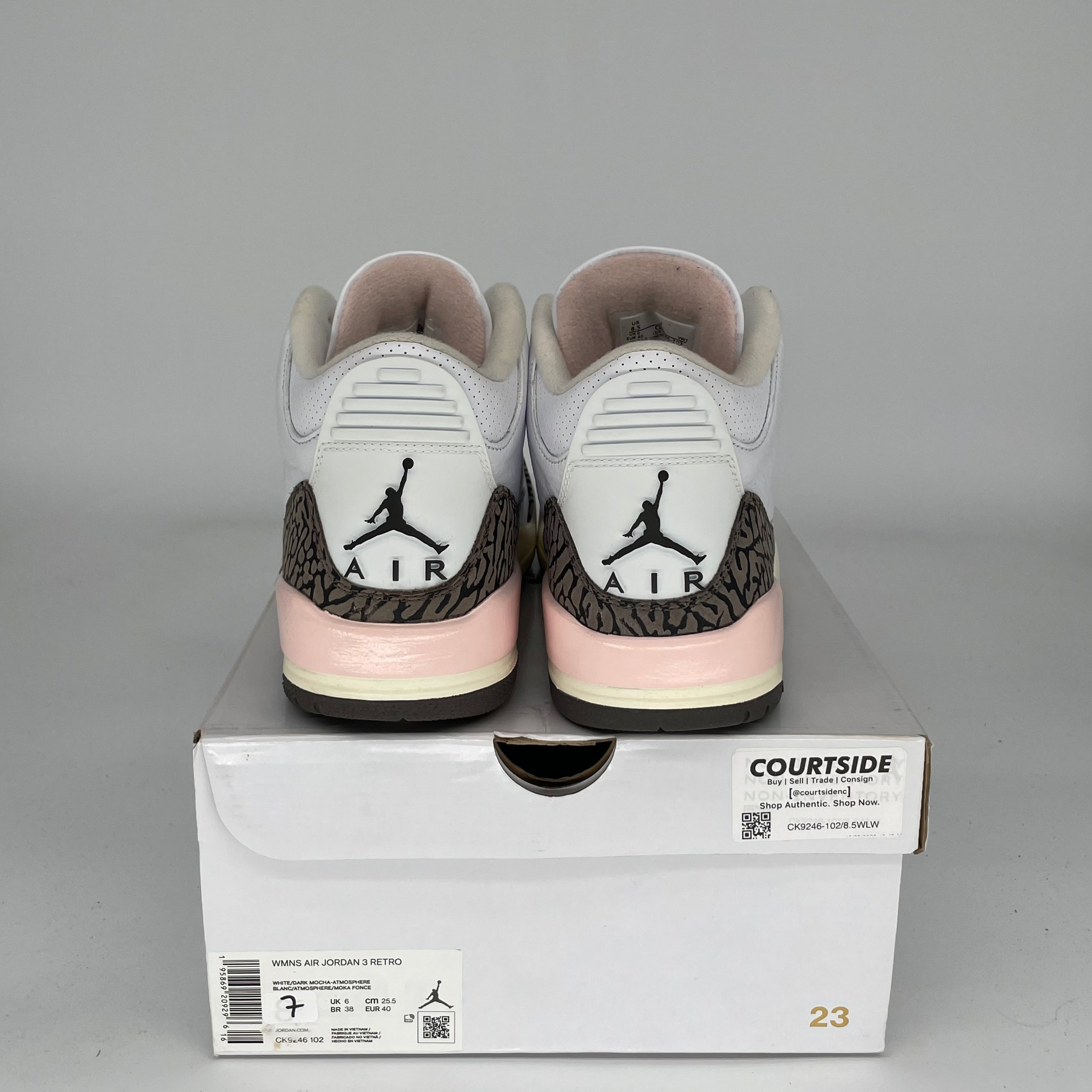 AIR JORDAN 3 NEAPOLITAN Women's Sneakers - Size 7/8.5W (CK9246-102) - Retro Basketball Shoes for Casual Wear & Street Fashion