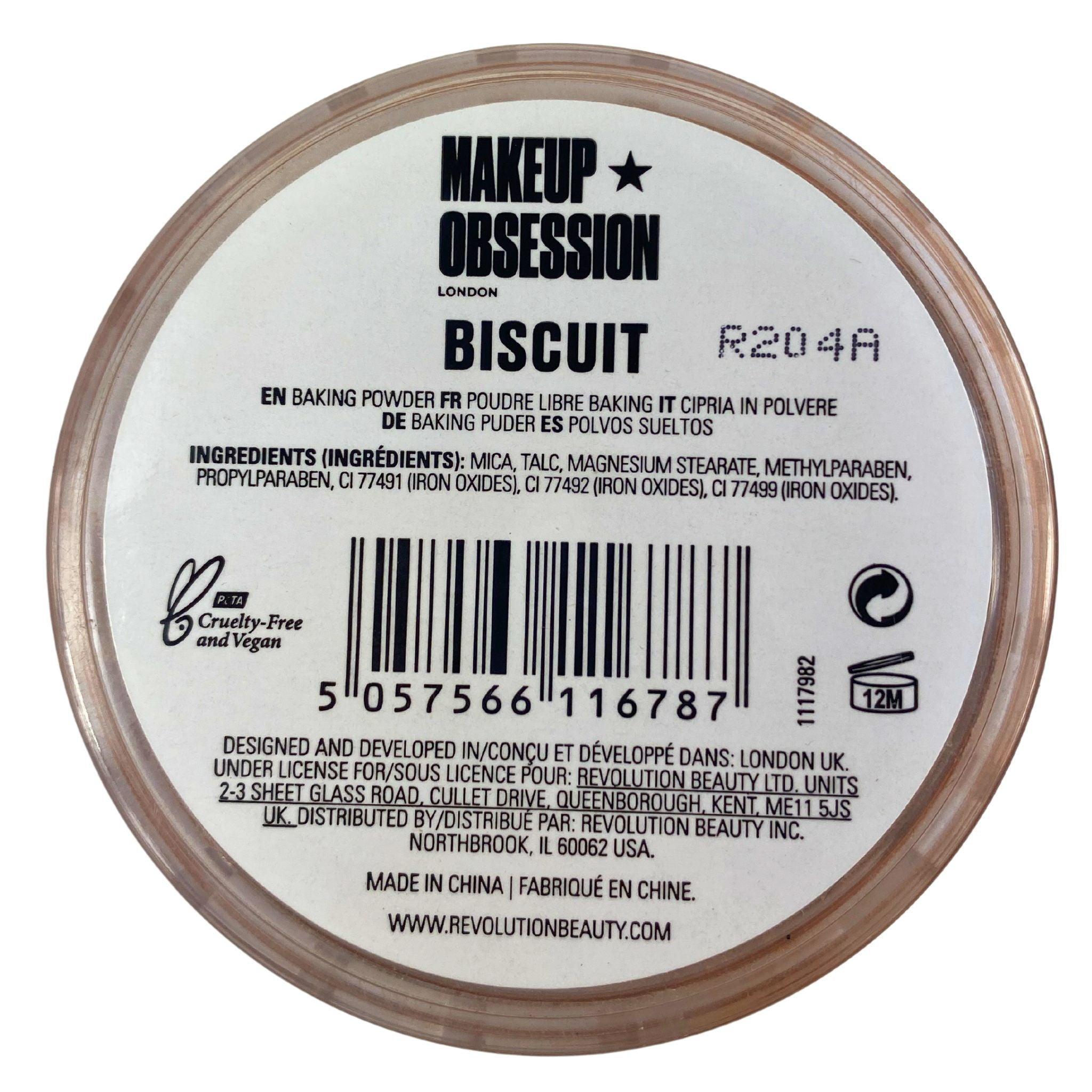 Makeup Obsession Pure Bake Biscuit Baking Powder 0.28OZ (72 Pcs) - Professional Loose Setting Powder for Face Makeup, Oil Control & Pore Minimizing - Perfect for Daily Use & Special Occasions