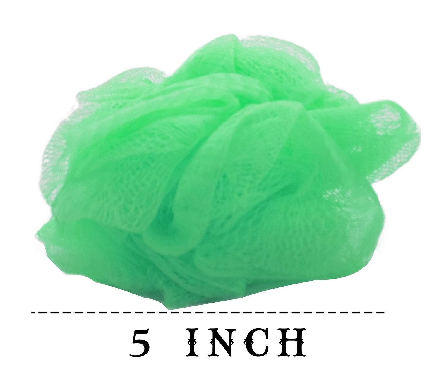 Exfoliating Bath Scrubber Mesh Net Pouf for Men & Women - Soft Shower Ball with Deep Cleansing - Perfect for Exfoliation & Relaxation in Bath or Shower - Random Color