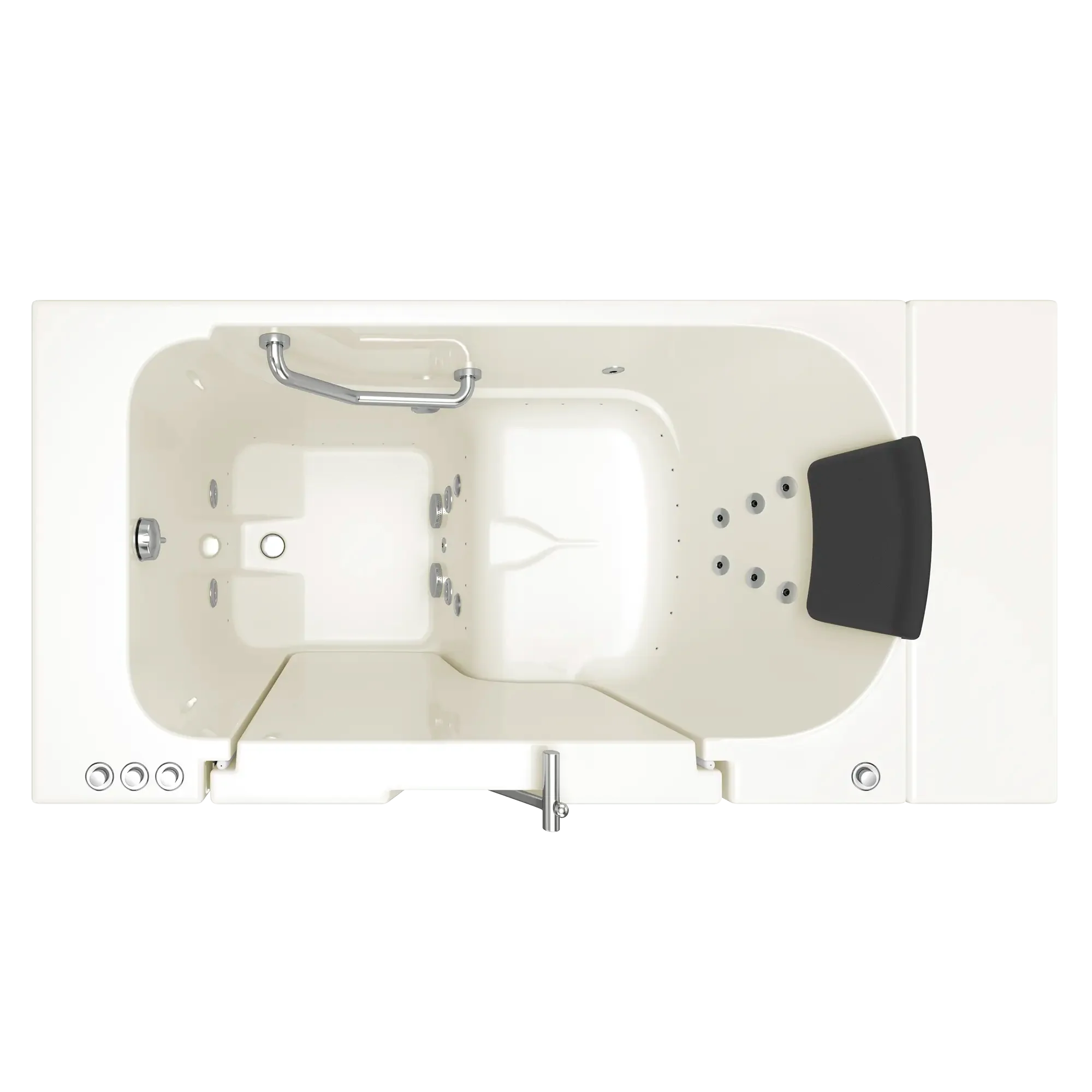 Premium Gelcoat 30 x 52 Inch Walk-In Bathtub with Air Spa & Whirlpool System - Left Hand Drain for Elderly & Mobility Support - Relaxing Hydrotherapy at Home