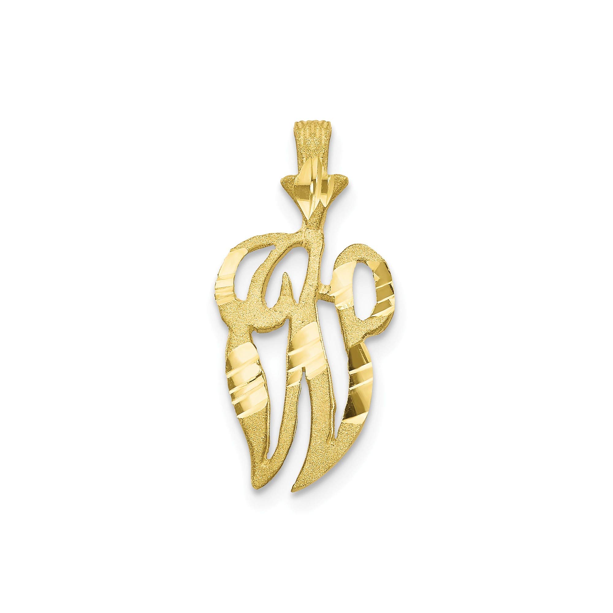 10K Yellow Gold Initial W Charm Pendant - Elegant Personalized Jewelry for Women, Perfect for Gifts, Anniversaries, and Everyday Wear