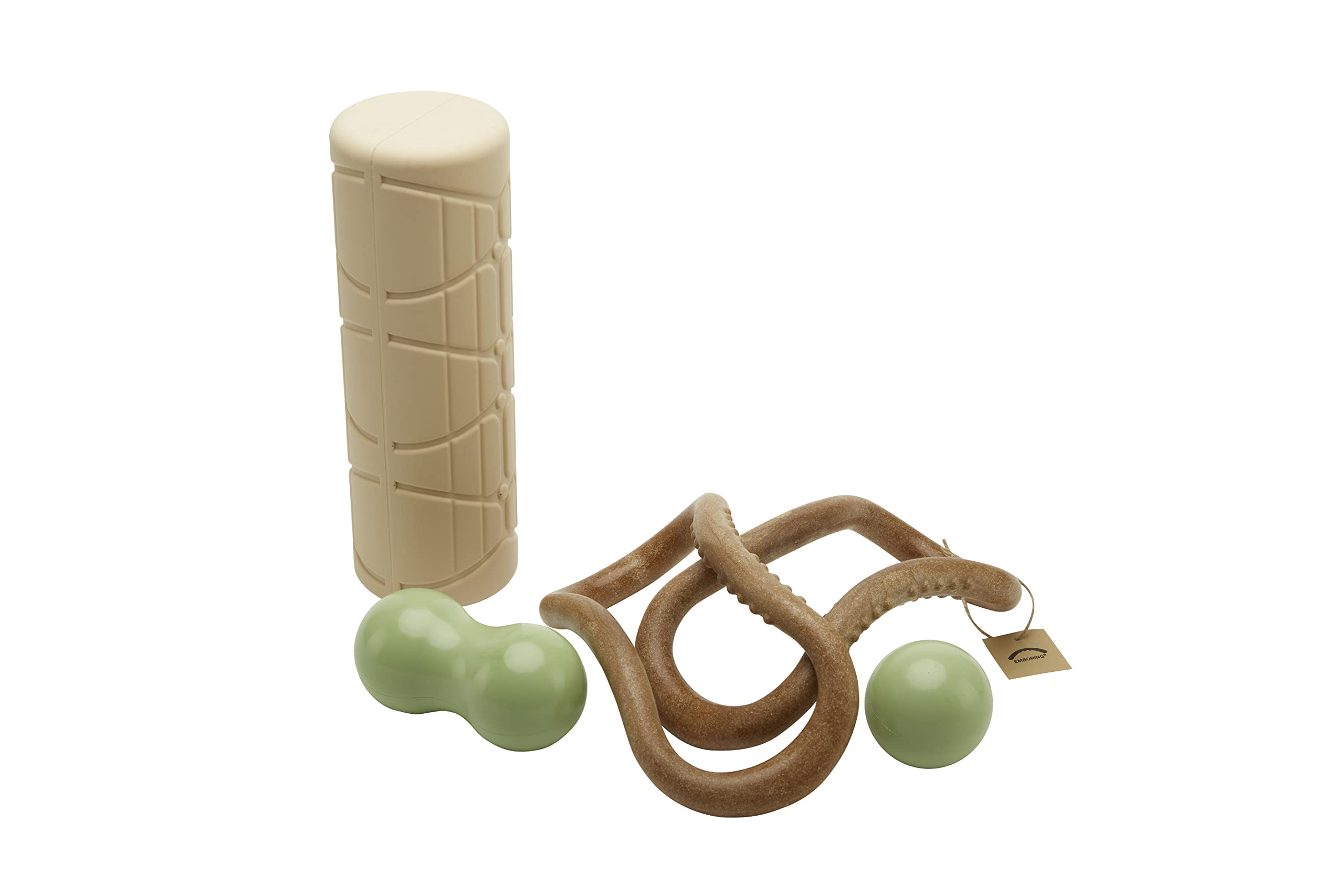 Premium Yoga Ring Set (3-Piece) - Soft & Hard Foam Roller, Massage Ball for Back Pain Relief, Leg Muscle Recovery, Myofascial Release - Korean Made - Perfect for Home Workouts, Physical Therapy & Post-Workout Recovery