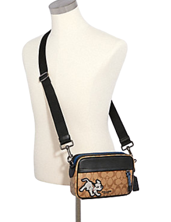 Coach Disney X Graham Signature Crossbody Bag with Dalmatian Print - Stylish Shoulder Purse for Women, Perfect for Daily Use, Travel & Disney Theme Outings