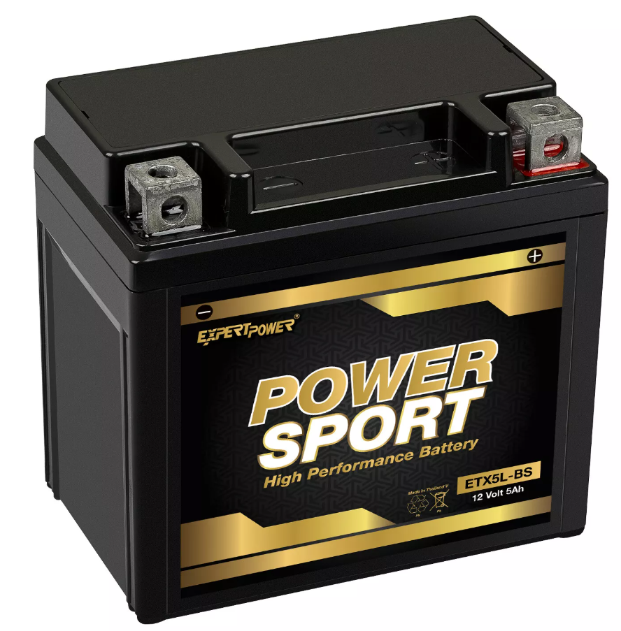 YTX5L-BS 12V 5AH Powersports ATV Battery - High Performance Replacement Battery for ATV, UTV, Motorcycle & Powersports Vehicles - Perfect for Off-Roading, Trail Riding & Outdoor Adventures
