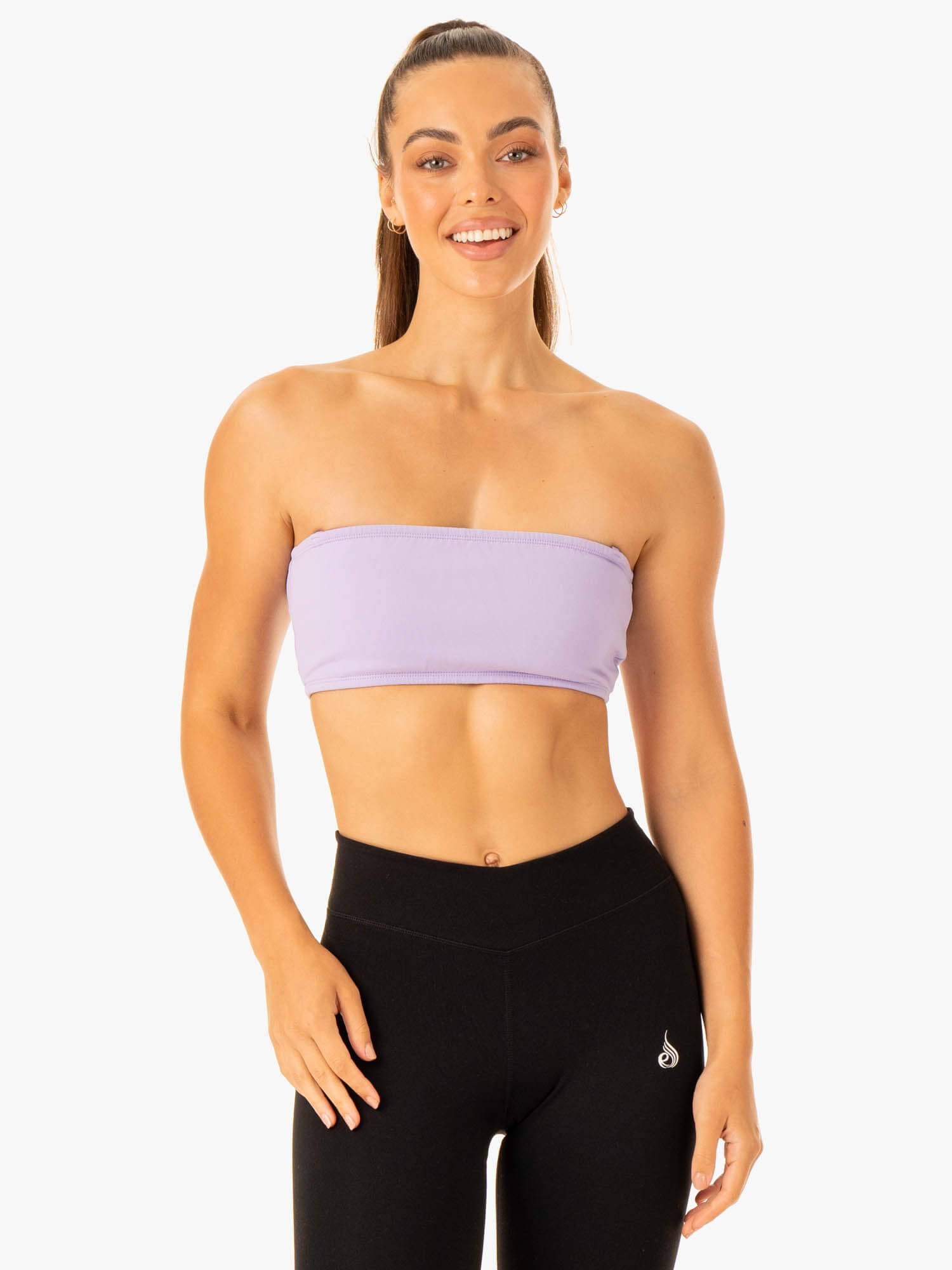 Convertible Bandeau Sports Bra for Women - Adjustable Straps & Breathable Fabric - Lavender - Perfect for Yoga, Running & Gym Workouts