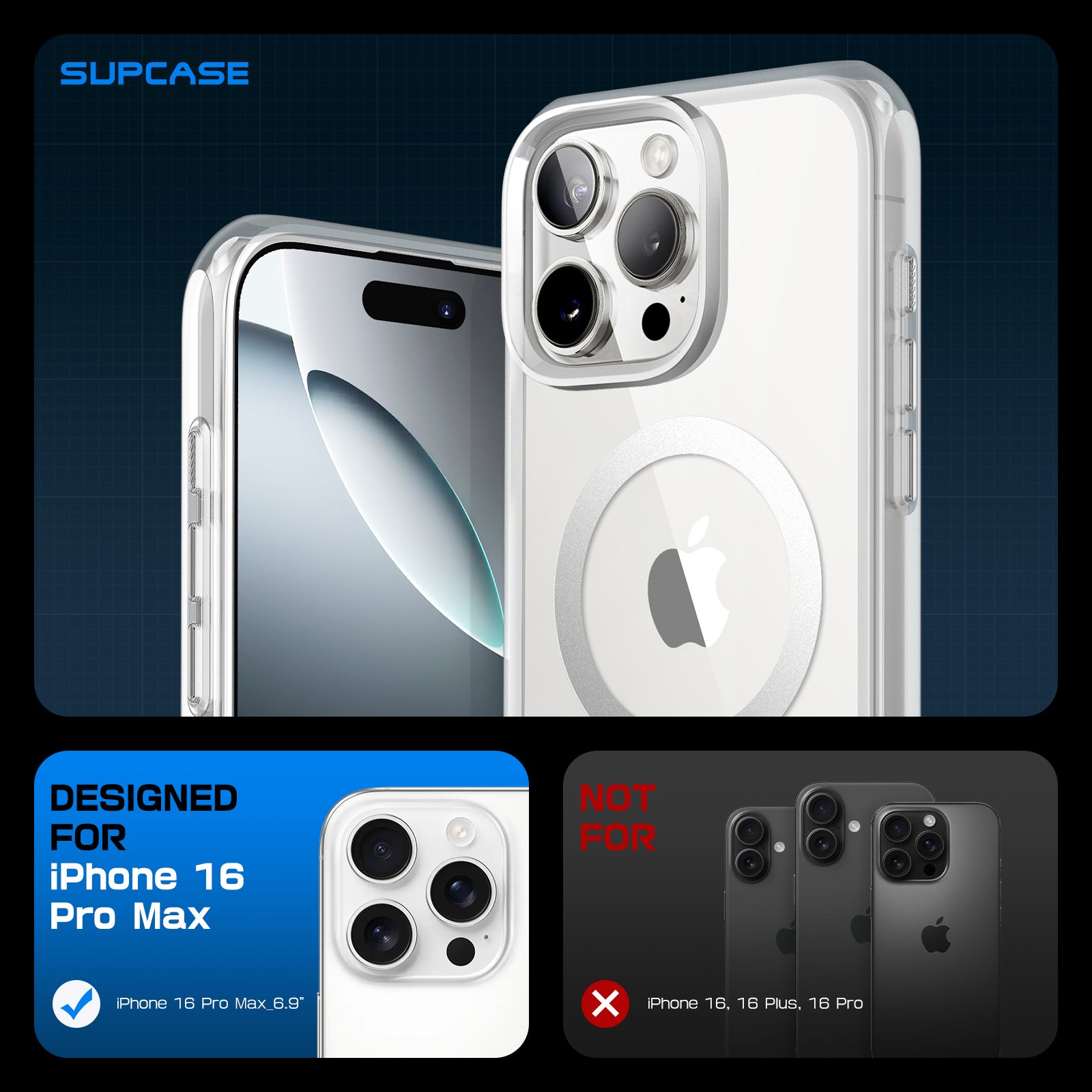 iPhone 16 Pro Max Case 6.9 Inch - Unicorn Beetle MAG Slim Clear Protective Cover with MagSafe & Camera Control Button | Shockproof, Scratch Resistant | Perfect for Daily Use, Outdoor Activities & Travel