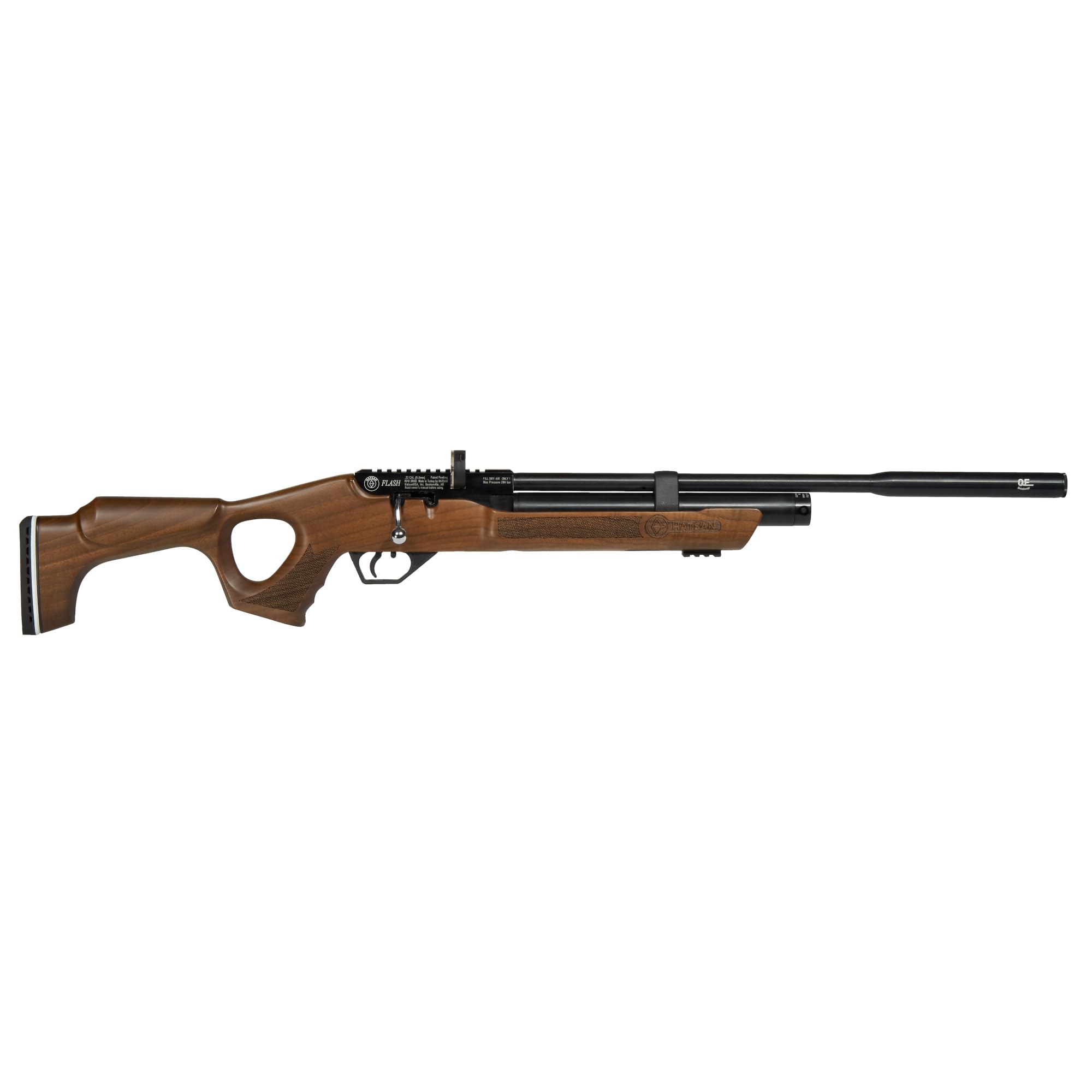 Hatsan Flash Wood QE PCP Air Rifle - .22 Caliber Quiet Hunting Rifle with Synthetic Stock | Perfect for Small Game Hunting, Pest Control & Target Shooting