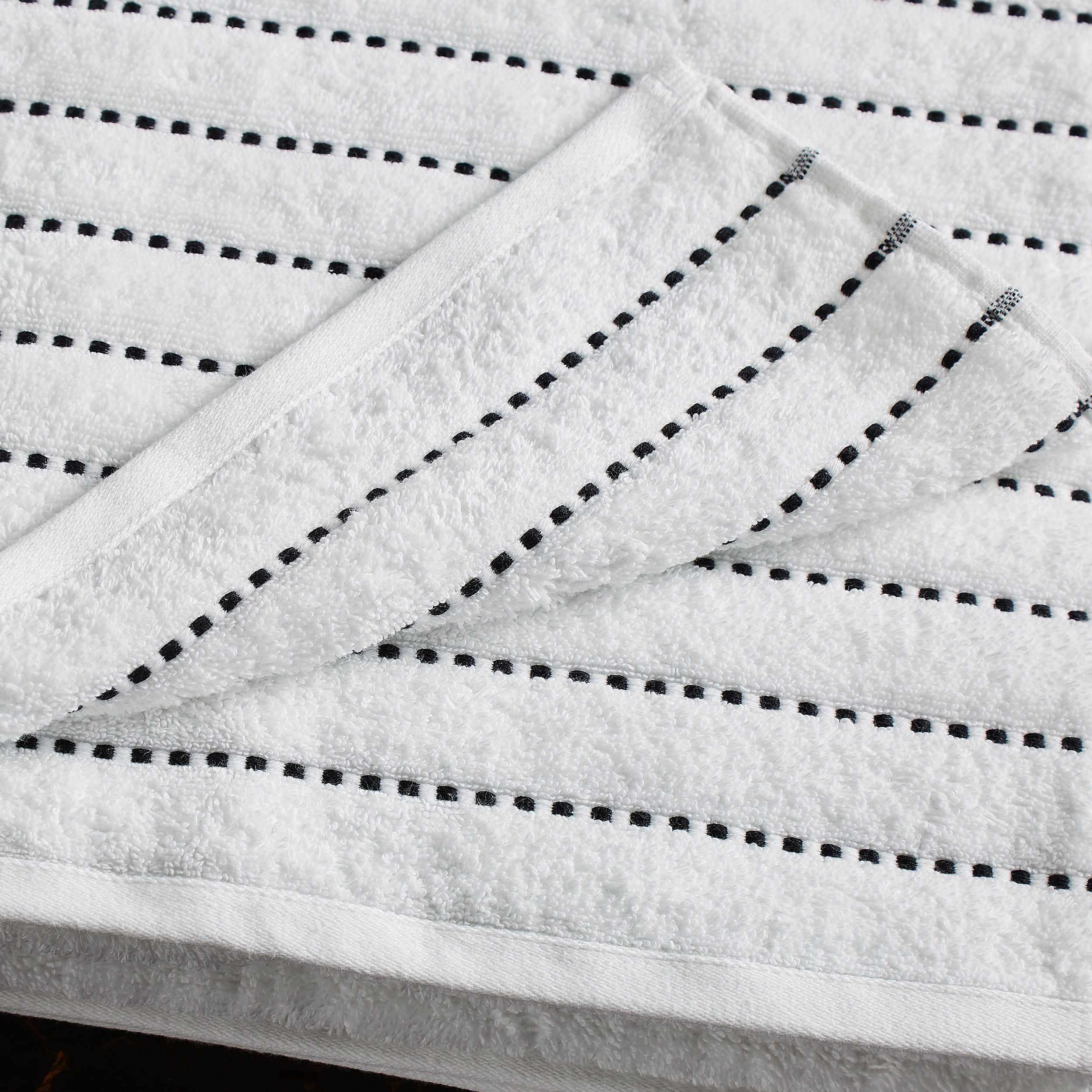Organic Cotton Wave Plush Stripe 2-Piece Bath Sheet Towel Set - Ultra Soft & Absorbent for Spa, Bathroom & Beach Use