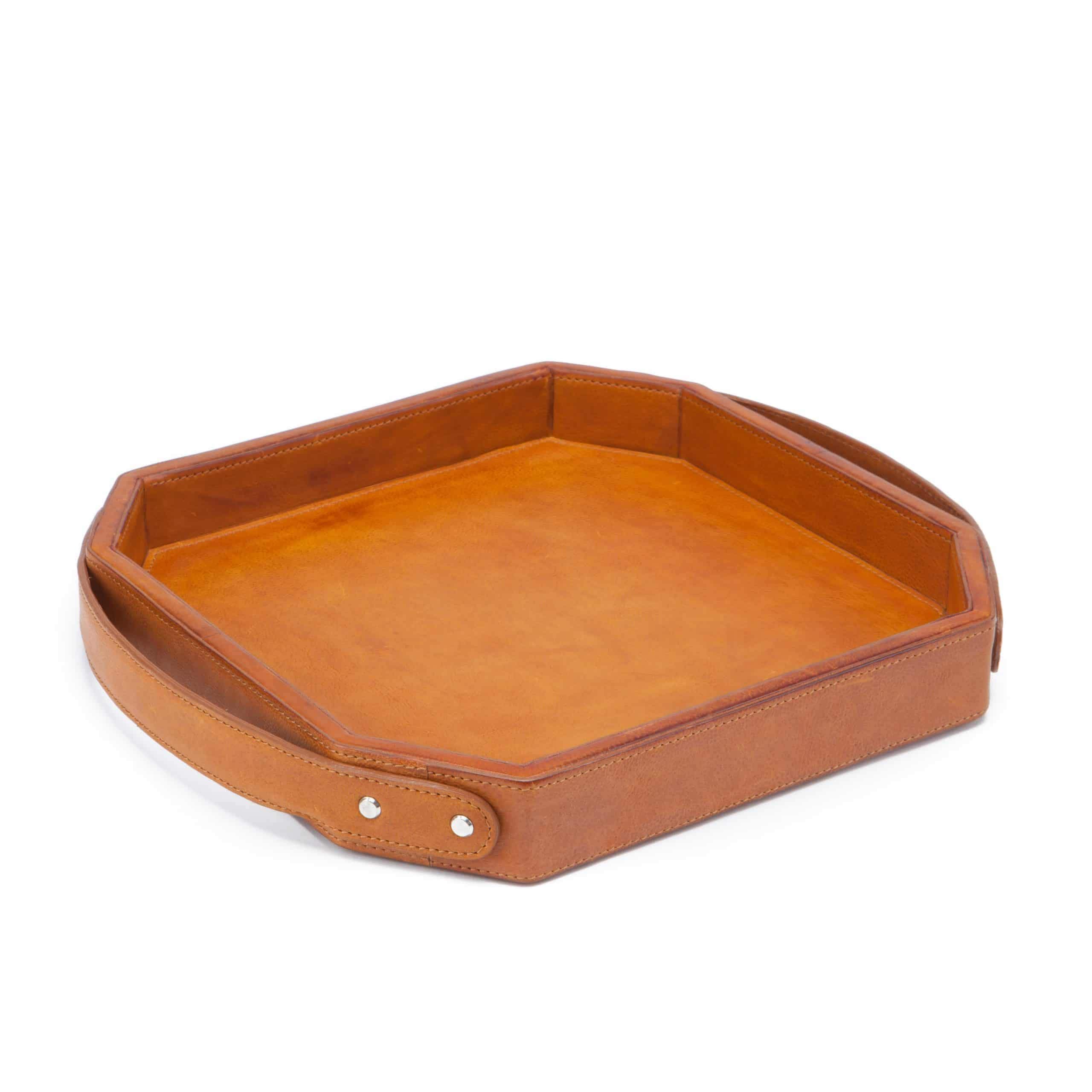Moore & Giles Small Leather Room Tray - Premium Organizer for Jewelry, Watches & Keys - Perfect for Nightstand, Dresser & Vanity Decor