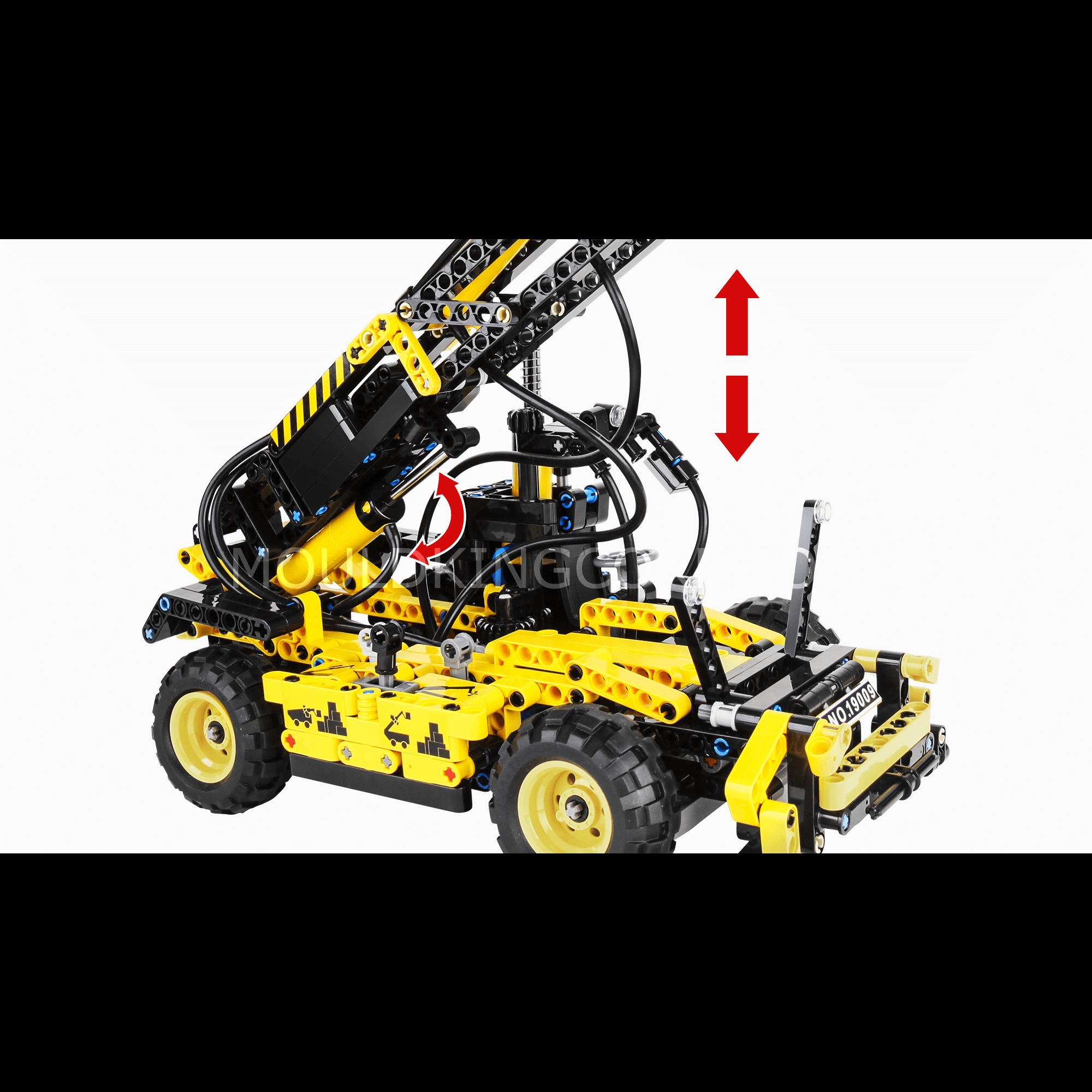 MOULD KING 19009 Pneumatic Forklift Building Toy Set - 803 PCS STEM Construction Kit for Kids & Adults | Educational Engineering Toy for Creative Play, Birthday Gifts & DIY Projects | Perfect for Home, School & Office Playtime