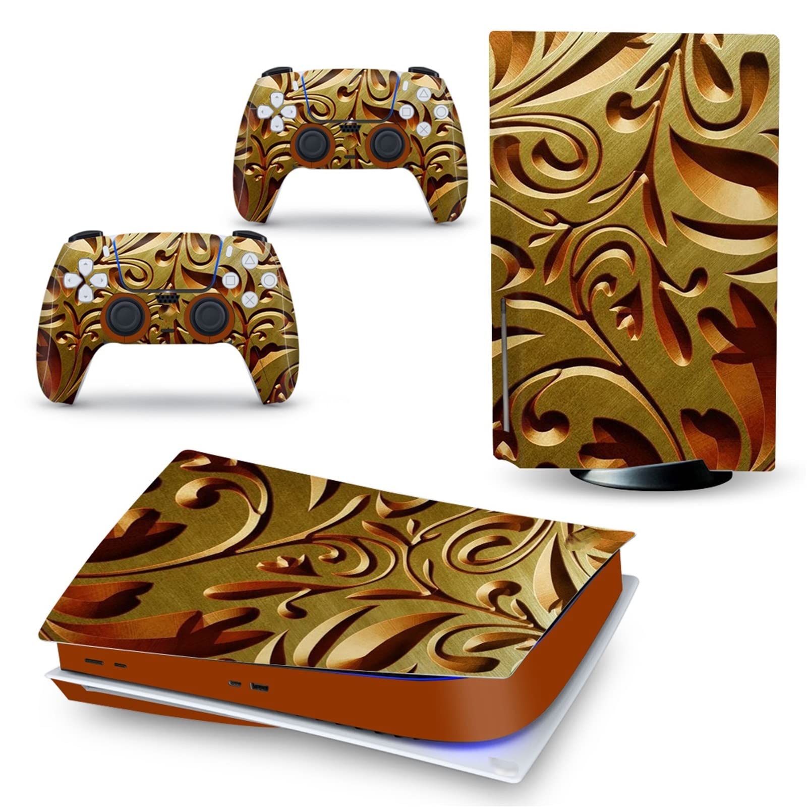 Anime Console Skin Decal for PS5 Disk Edition with 2 Controller Vinyl Protectors - Scratch-Resistant, Bubble-Free, Anti-Foam Cover (12857) - Perfect for Gaming Setups & Anime Lovers