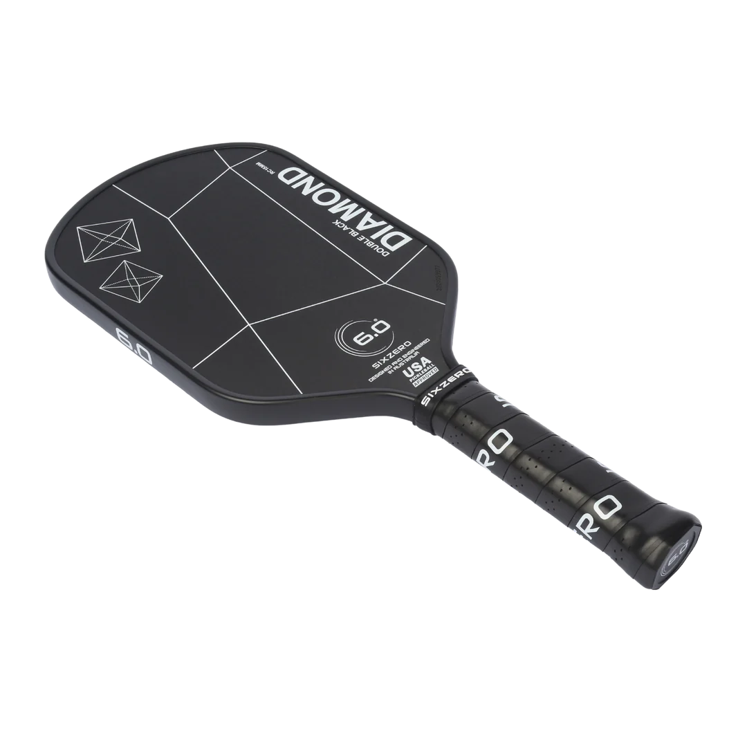 Six Zero Double Black Diamond Control 15mm Elongated Pickleball paddle