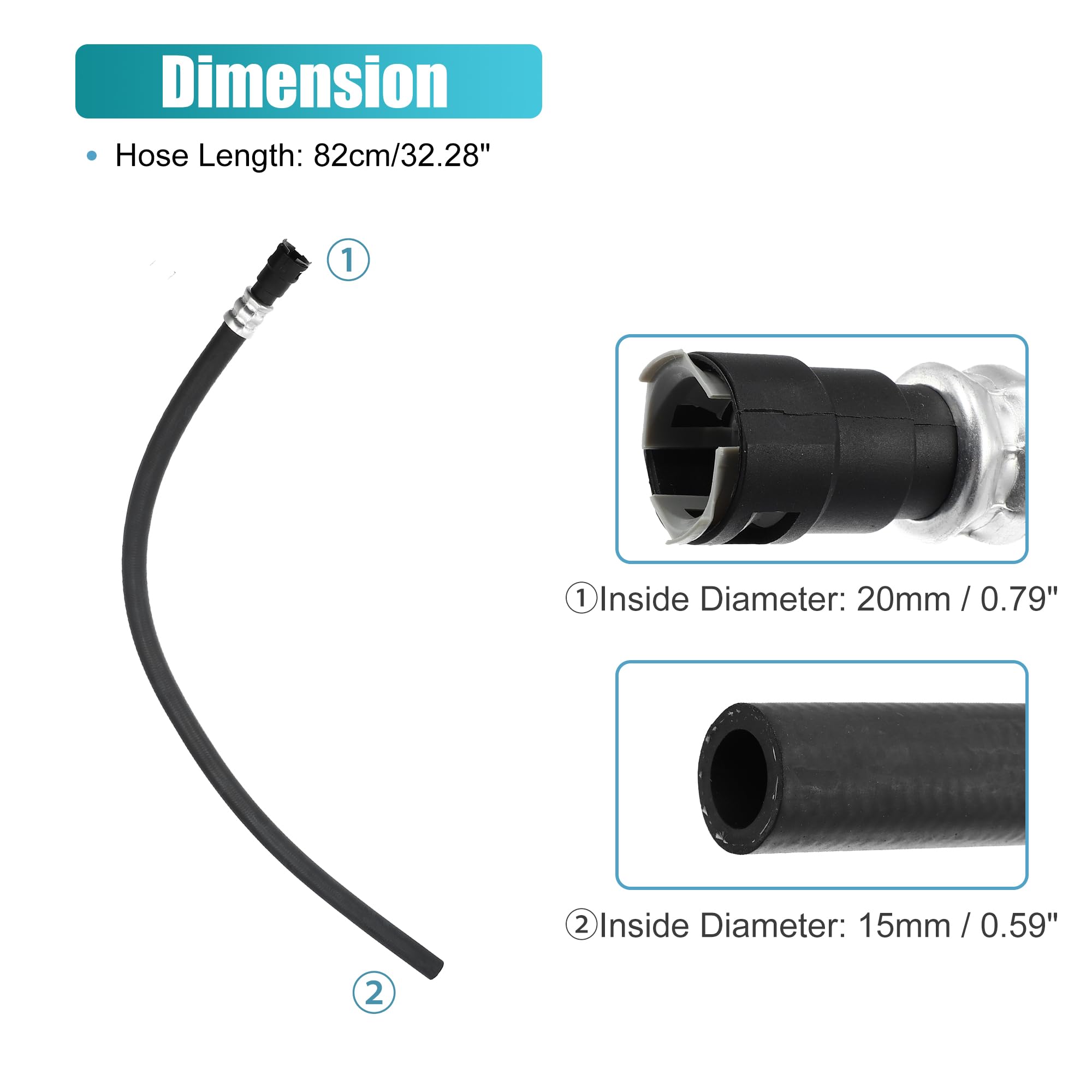 X AUTOHAUX HVAC Engine Heater Inlet Hose Assembly 22885825 15895065 15854958 - Compatible with Cadillac Escalade ESV/EXT, Chevrolet Suburban/Tahoe, GMC Yukon (2007-2014) - Durable Heater Core Supply Hose for Winter Engine Warm-Up & Defrosting