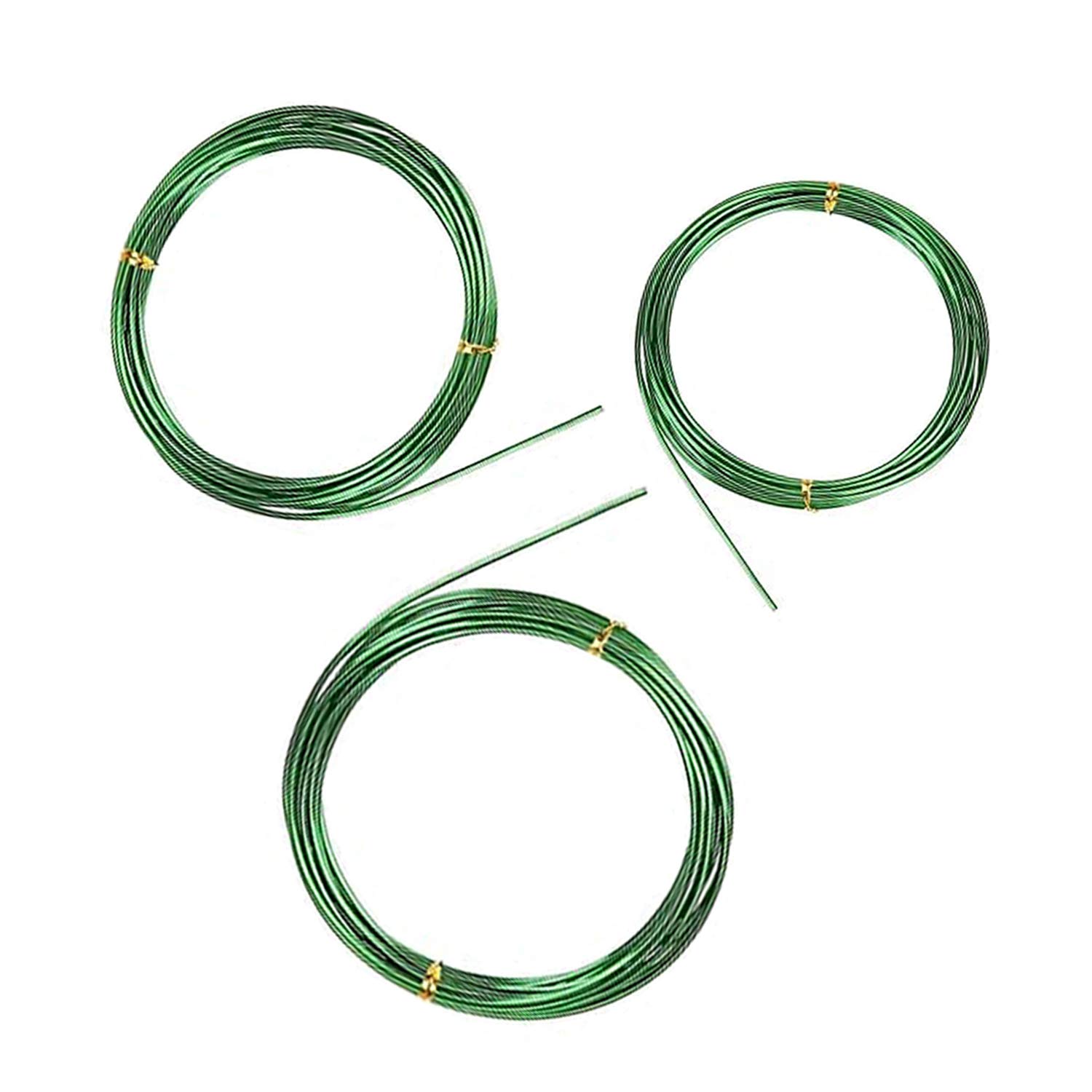 BEADNOVA 98ft Green Aluminum Bonsai Training Wire - 1.5mm Flexible Plant Shaping Wire for Bonsai Trees (30m Roll) | Perfect for Styling, Pruning & Shaping Indoor/Outdoor Bonsai Plants