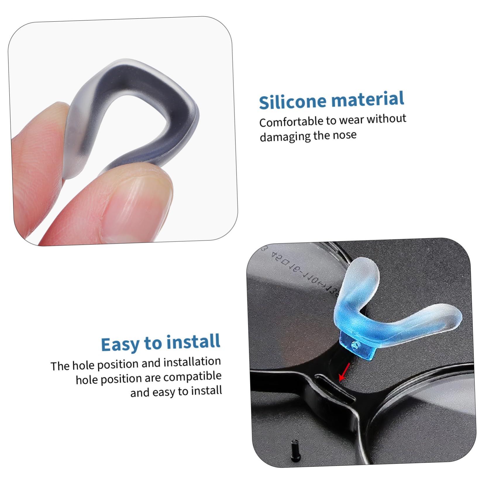 LALAFINA 9-Pack Silicone Nose Pads for Glasses - Soft Comfortable Replacement Nose Pads for Eyewear, Bicycle Glasses & Kids - Prevent Slipping & Protect Nose - Perfect for Daily Use, Sports & Outdoor Activities