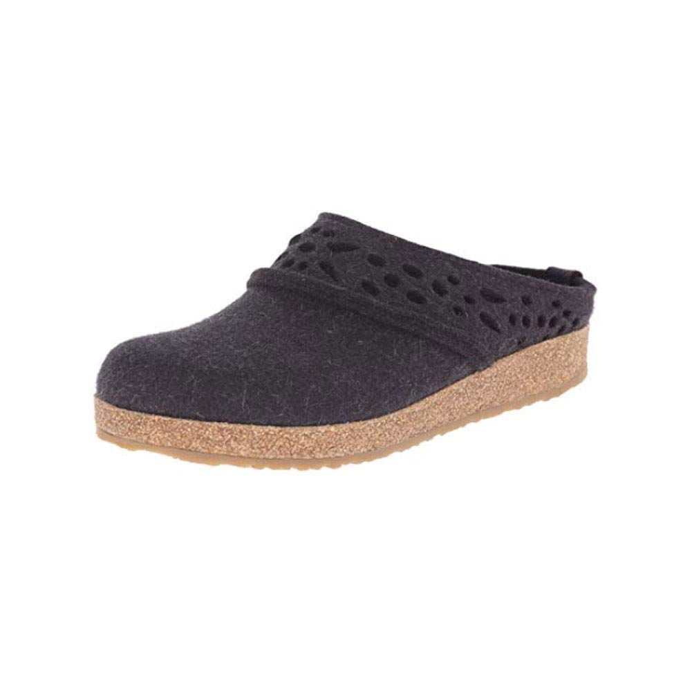 Haflinger Women's Lacey Clog - Comfortable Wool Slippers for Indoor & Outdoor Use - Perfect for Home, Office, and Relaxation