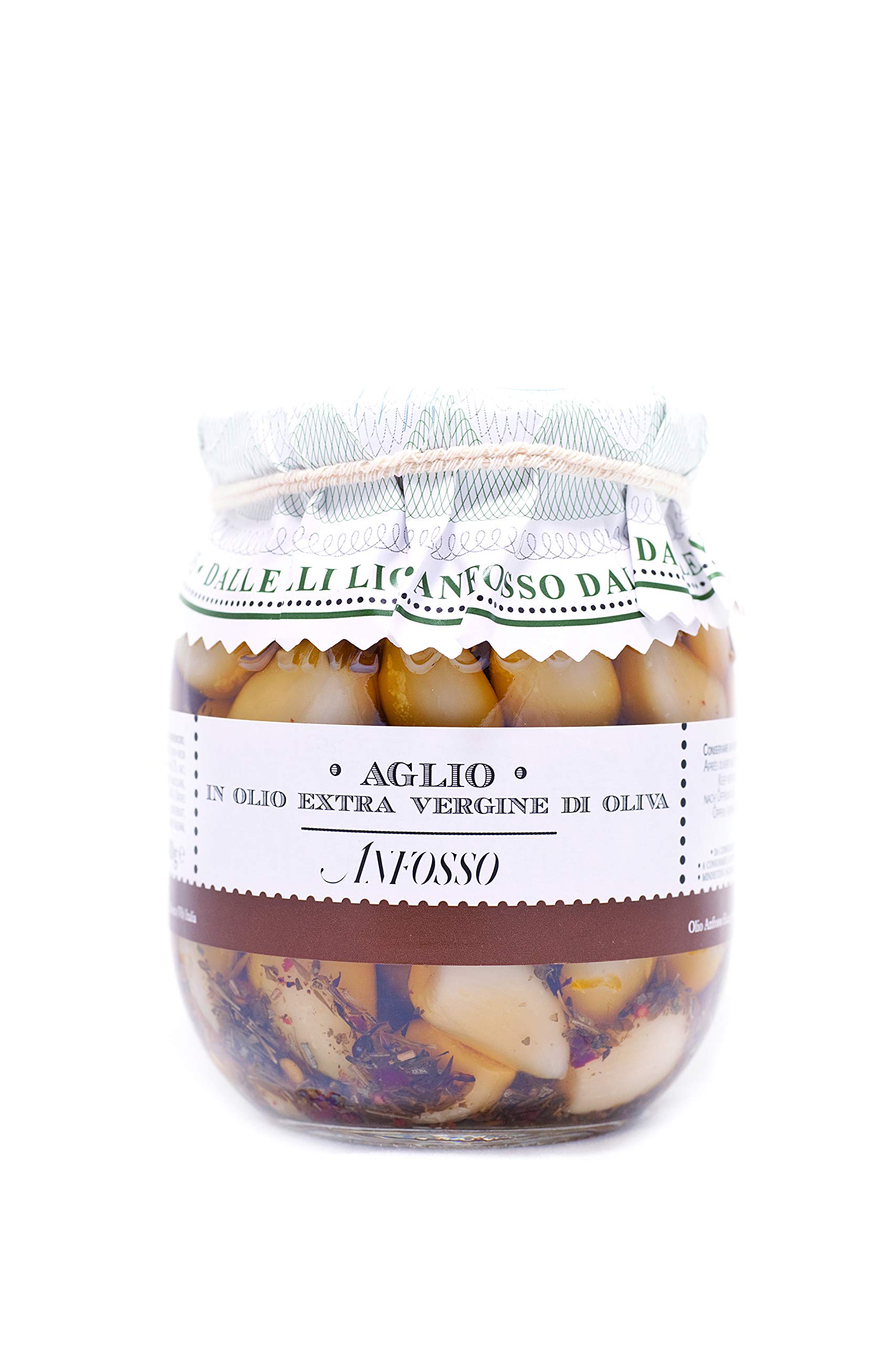 Olio Anfosso Extra Virgin Olive Oil with Garlic 300g - Premium Italian Infused Oil for Cooking, Pasta, Salads & Gourmet Dishes