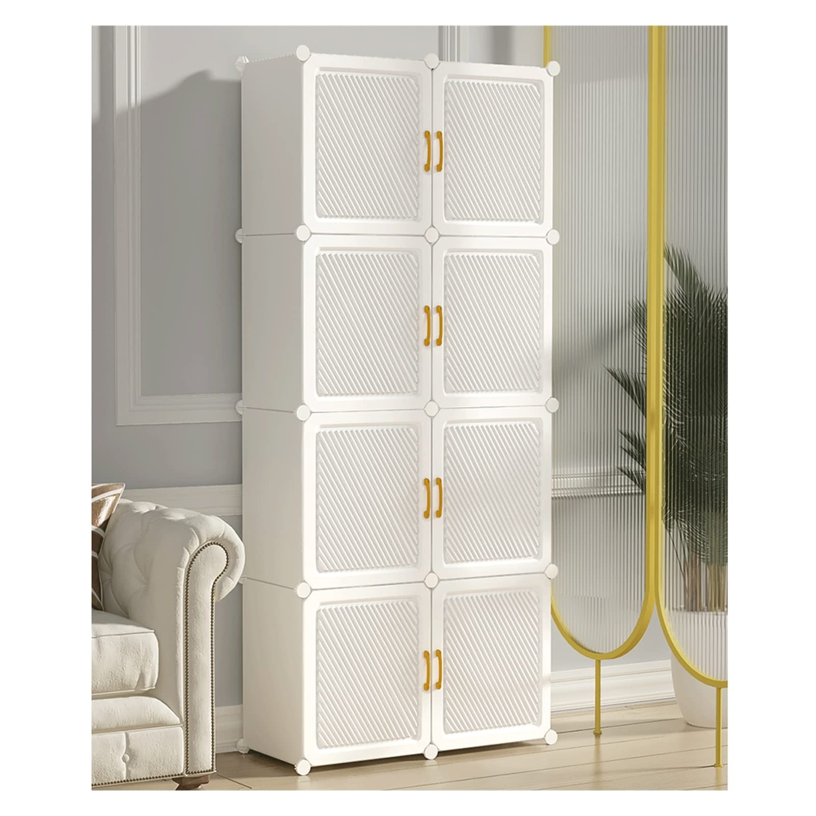 Portable Wardrobe Closet with Doors - Foldable Storage Cabinet for Clothes, Toys, Books | Deep Cube Design for Bedroom, Dorm, Office & Travel Use
