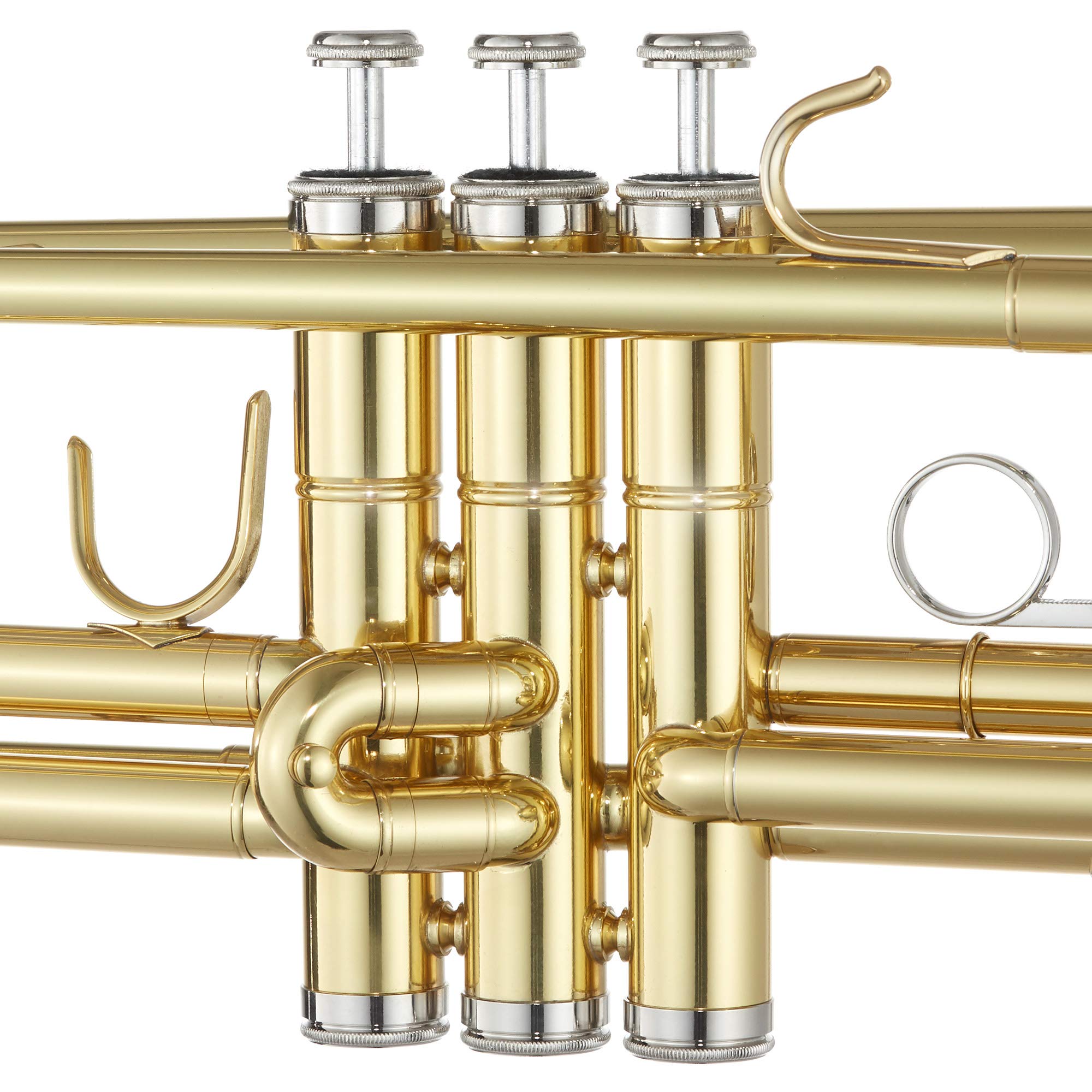 Ashthorpe Professional Bb Trumpet with Gold Brass Finish - Full Kit with Case, Mouthpiece, Gloves, Cleaning Cloth & Valve Oil - Perfect for Beginners, Students & Band Performances