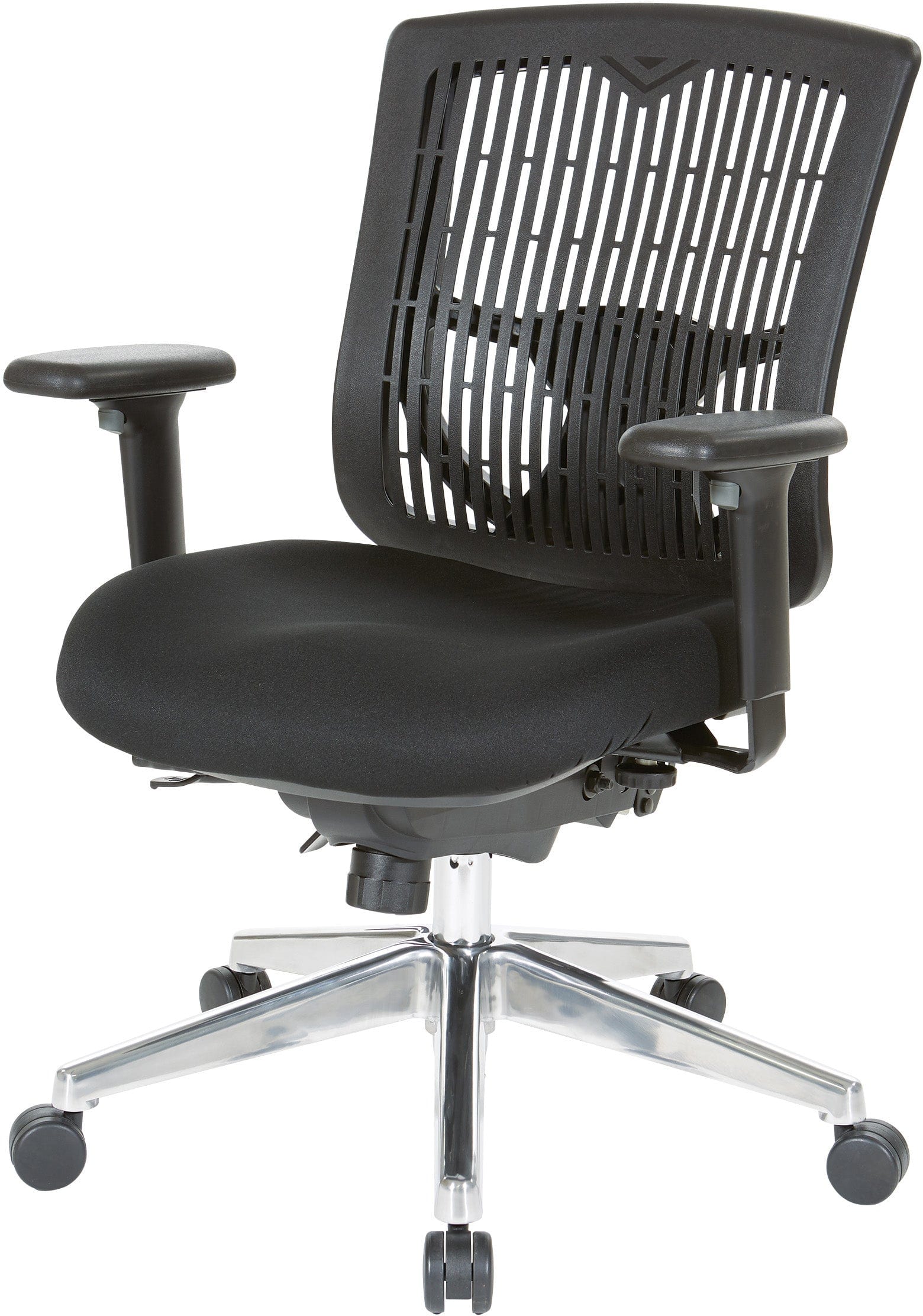 Office Star Contoured Plastic Back Manager's Chair [97898C] - Ergonomic Office Chair with Adjustable Height for Home & Business Workspaces