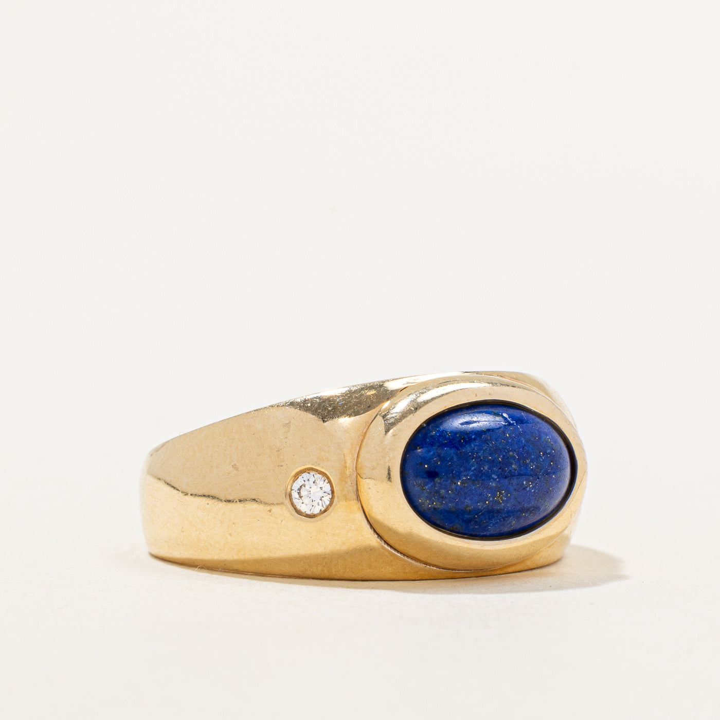 Lapis Lazuli and Diamond Ring - 2.00ct Gemstone with 0.04ct Diamonds - Size 10.5 - Elegant Blue Jewelry for Women - Perfect for Weddings, Anniversaries and Special Occasions
