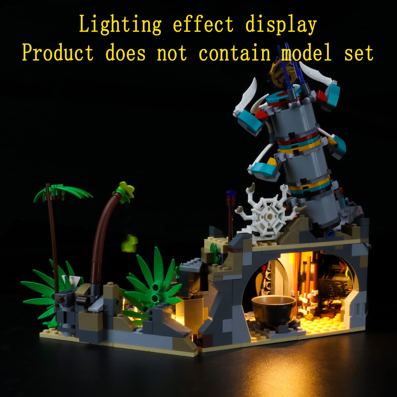 GEAMENT LED Light Kit for Lego Ninjago The Keepers' Village 71747 - Compatible Lighting Set for Building Blocks (Model Not Included) - Perfect for Night Display & Lego Collection Enhancement