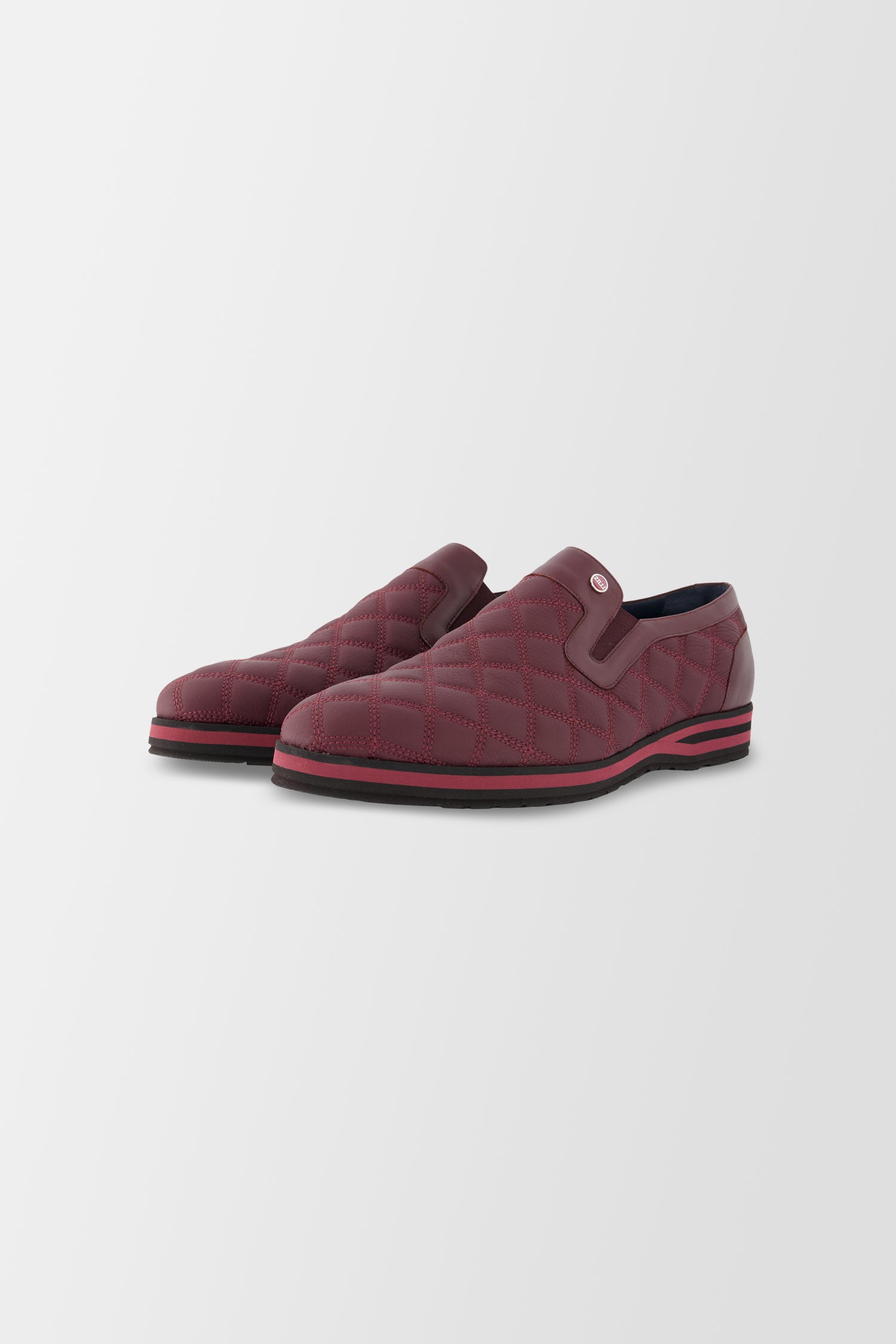 Zilli Chianti/Bordeaux Boston Matelasse Slip On Loafers for Women - Comfortable Casual Shoes for Work, Travel & Everyday Wear
