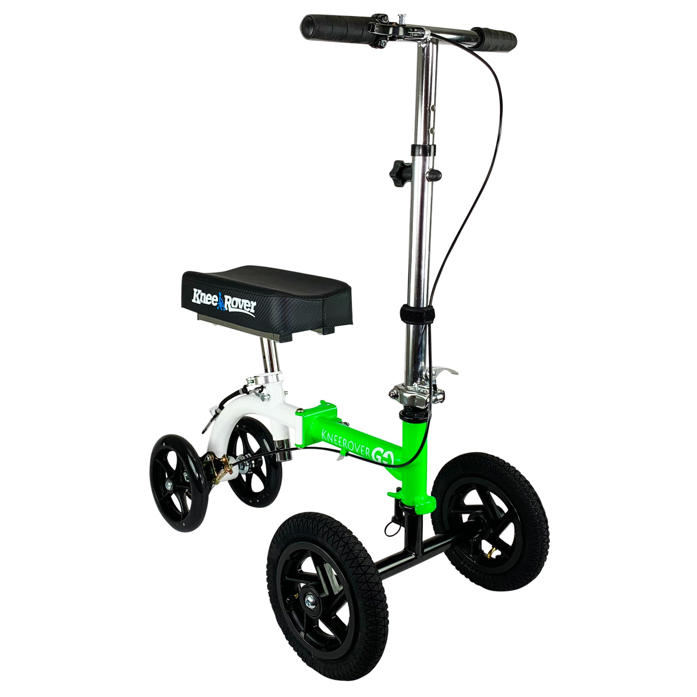 **KneeRover GO Hybrid - Compact All-Terrain Knee Scooter for Adults | Heavy Duty Knee Walker for Foot Surgery, Broken Ankle & Injury Recovery | Best Crutch Alternative | Ideal for Indoor & Outdoor Mobility (Green)**
