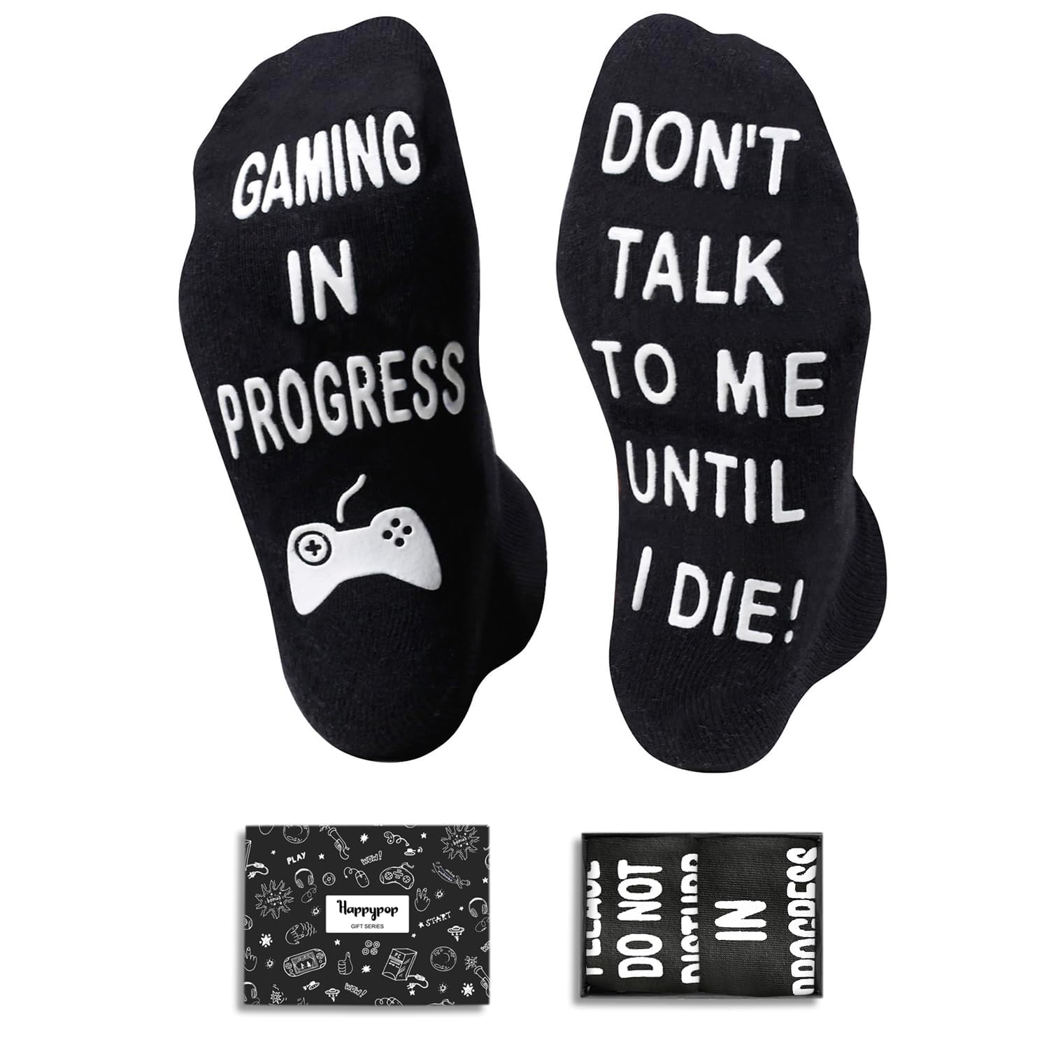 Best Gaming Socks for Gamer Lovers - Cool Novelty Video Game Socks for Teen Boys & Men - Perfect Gift for Gamers, Birthday & Christmas Presents - Great for Gaming Sessions, Lounge Wear & Cosplay