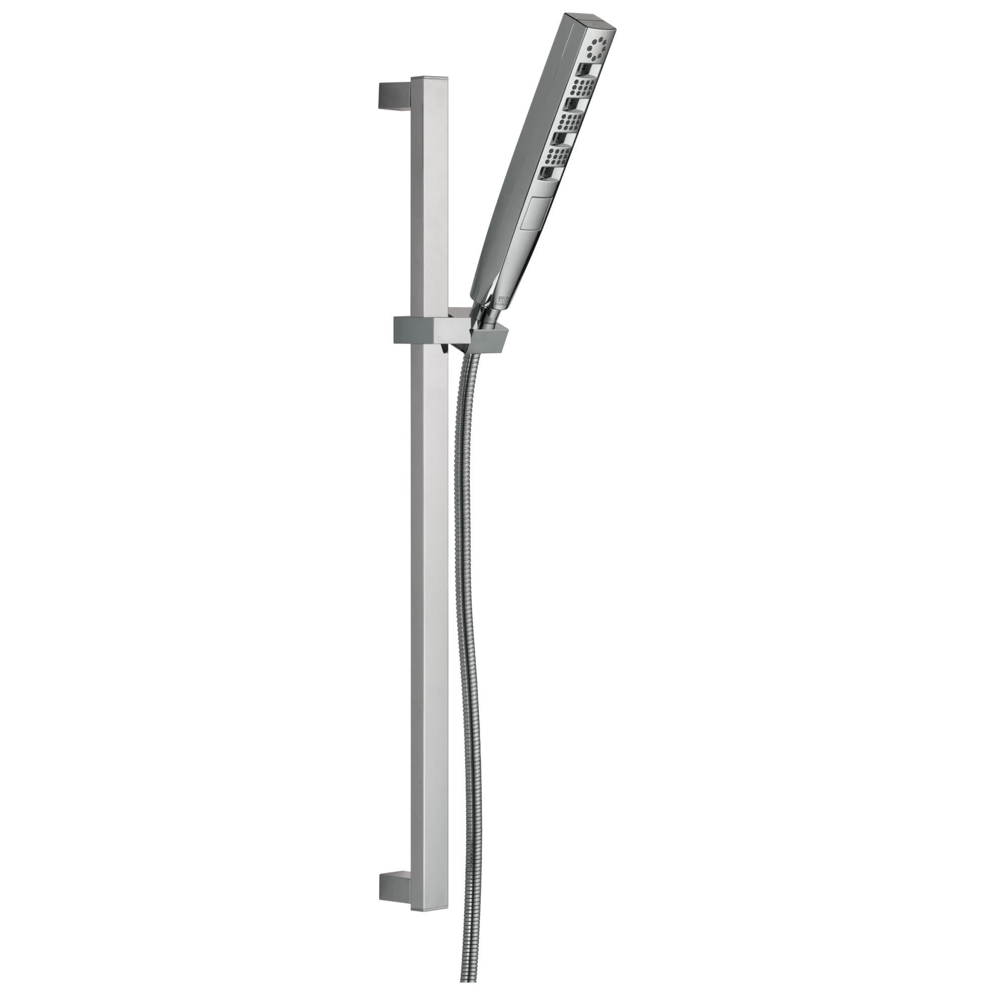 Delta Faucet Tetra H2Okinetic Slide Bar Handheld Shower Head with Hose - Chrome Finish, Adjustable Slide Bar, Detachable Shower Head, Lumicoat Technology (Model 51140-PR) - Perfect for Bathroom Renovation & Spa-Like Shower Experience